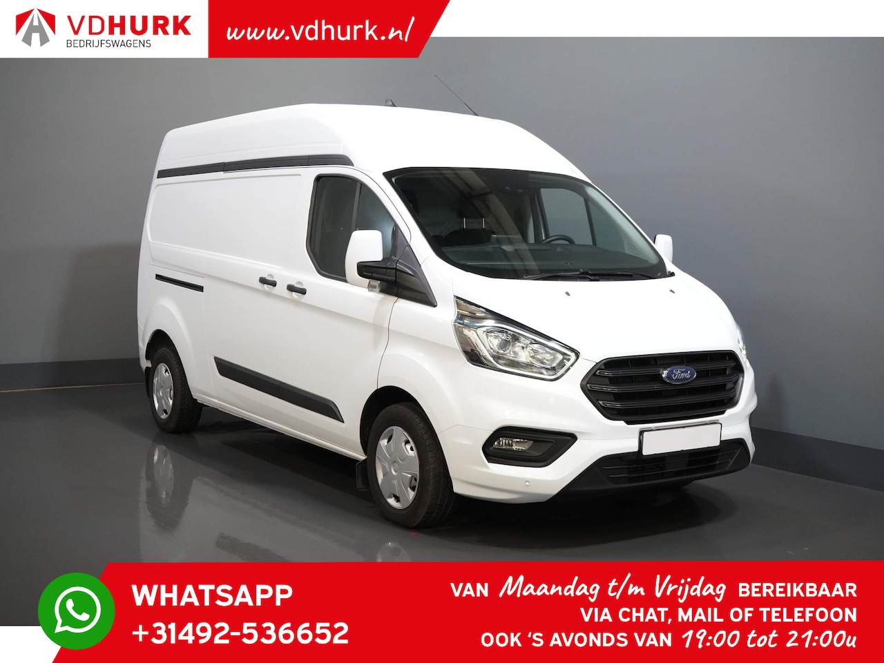 Ford Transit Custom - 300 2.0 TDCI 130 pk L2H2 Trend Adapt.Cruise/ Navi/ Carplay/ PDC/ Airco - AutoWereld.nl