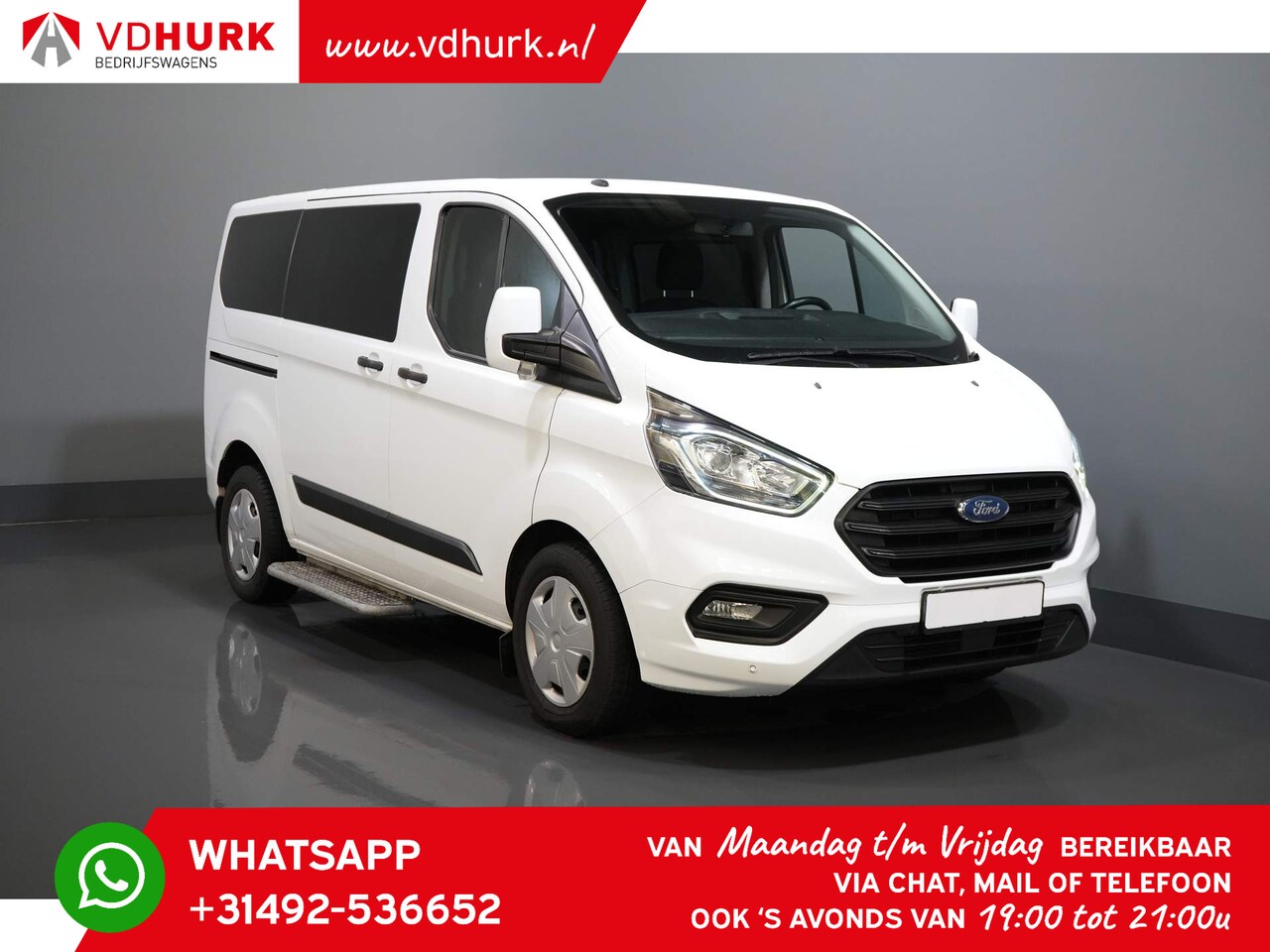 Ford Transit Custom Tourneo - 2.0 TDCI €33.466,- incl. BTW/BPM Trend Combi/ Kombi/ 9 Persoons/ 9 P/ Cruise/ PDC/ Airco - AutoWereld.nl