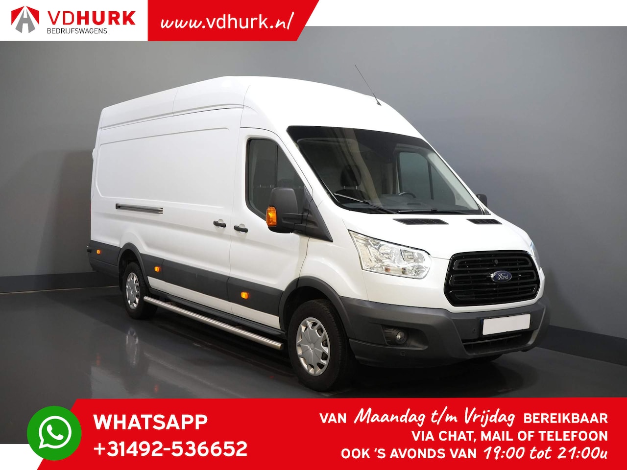 Ford Transit - 350 2.0 TDCI 170 pk L4H3 RWD Jumbo Trend/ Stoelverw./ Camera/ Cruise/ PDC/ Sidebars/ Omvor - AutoWereld.nl