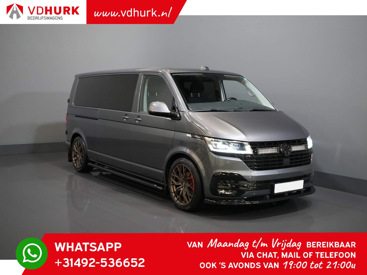 Volkswagen Transporter - T6.1 2.0 TDI 150 pk DSG Aut. L2 (DEMO) Adapt.Cruise/ LED/ Standkachel/ Stoelverw./ Navi/ C - AutoWereld.nl