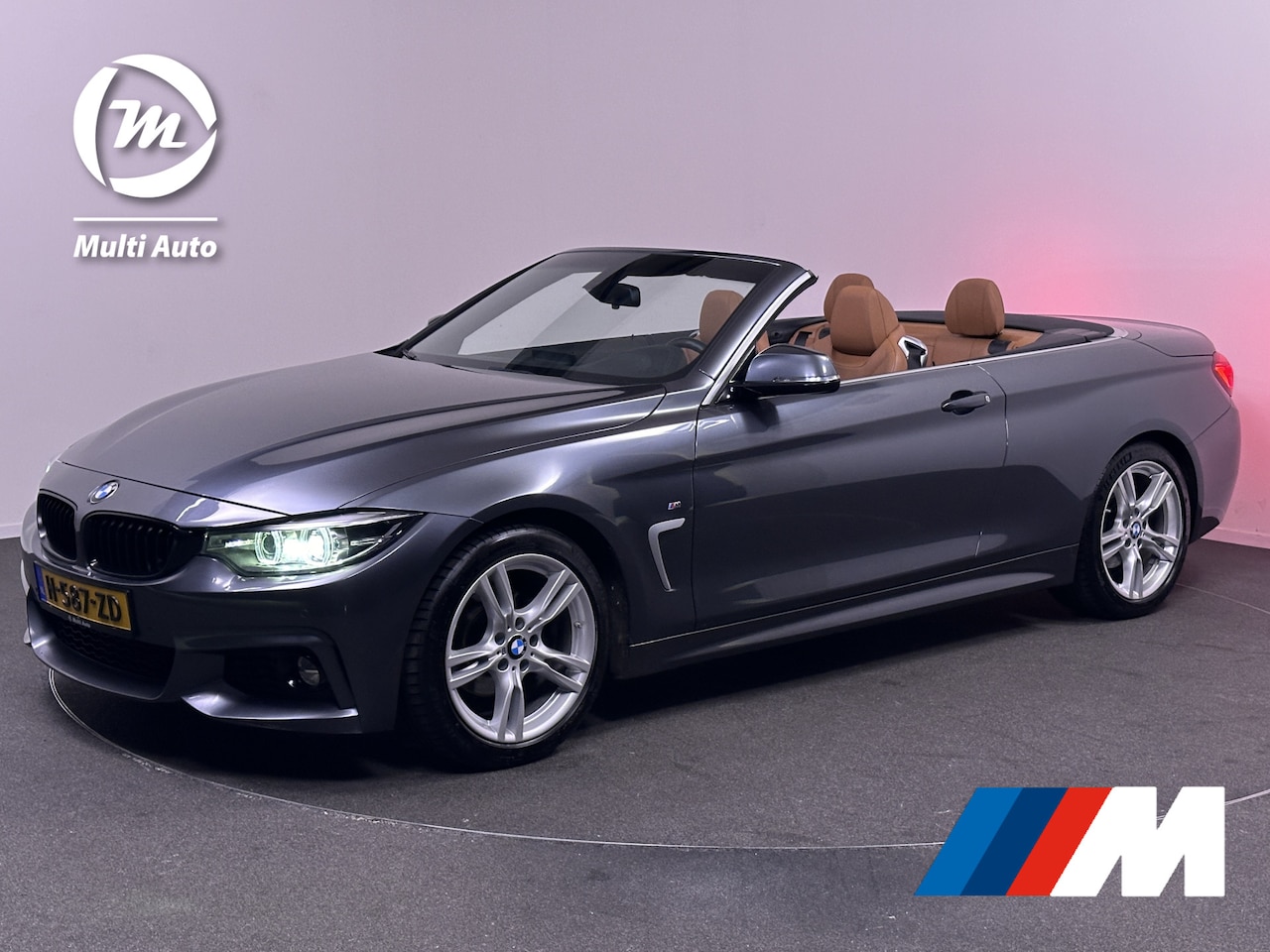 BMW 4-serie Cabrio - 420i High M Sport Edition 184pk Dealer O.H | Lederen Sportstoelen Memory | Navi Pro | Virt - AutoWereld.nl