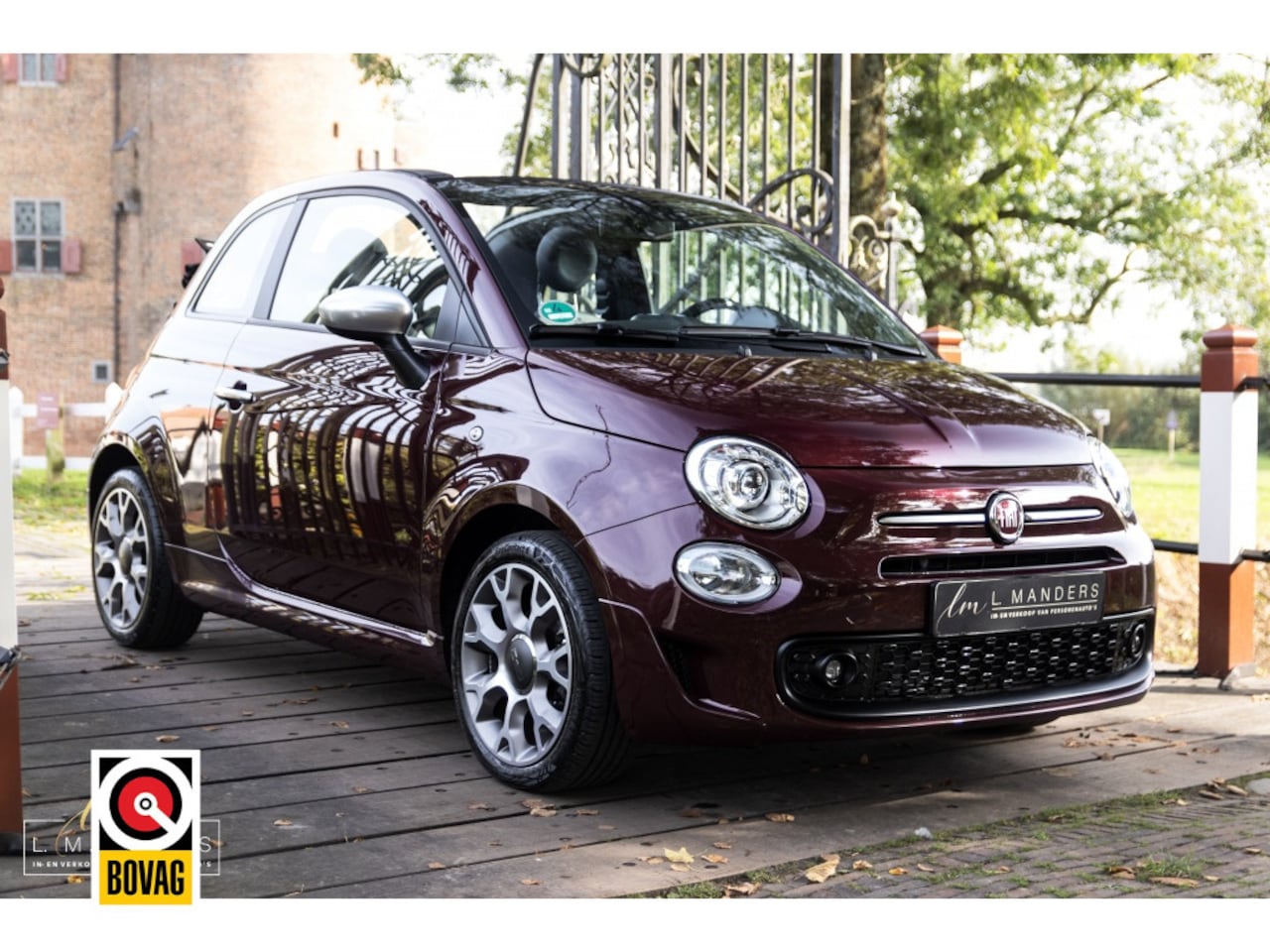 Fiat 500 C - 1.0 Hybrid Rockstar 2021 BORDEAUX | Cabrio | Sport | Leder - AutoWereld.nl