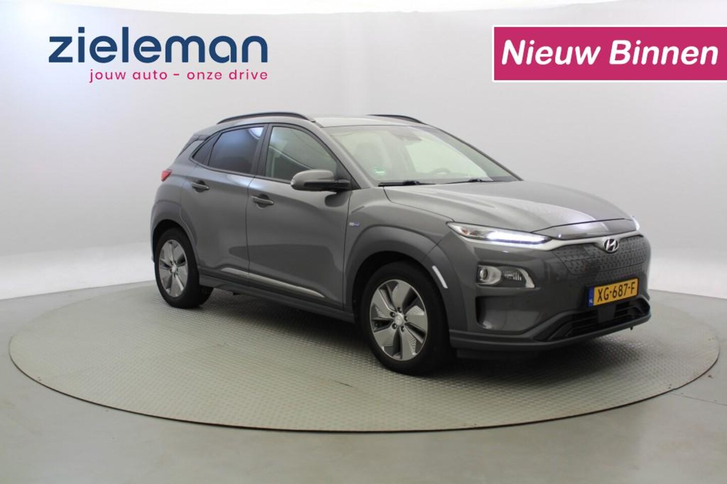 Hyundai Kona Electric - Electric Premium 64 kWh - leer, Carplay, Camera - AutoWereld.nl