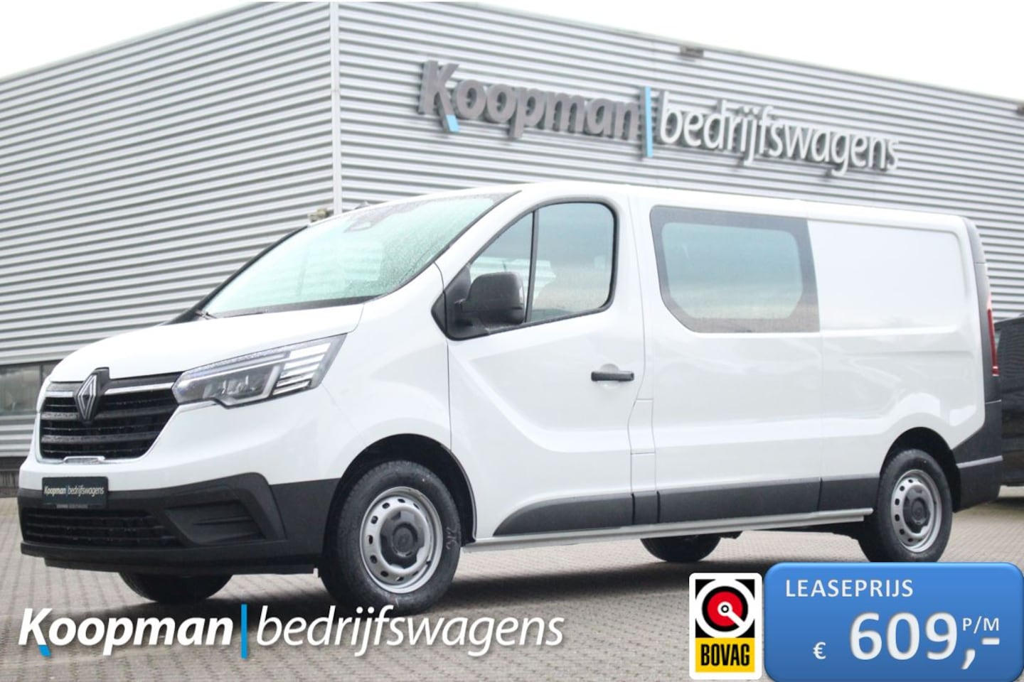 Renault Trafic - 2.0dCi 130pk T30 L2H1 DC | 6-Zits | Carplay/Android | Camera | Lease 609,- p/m - AutoWereld.nl