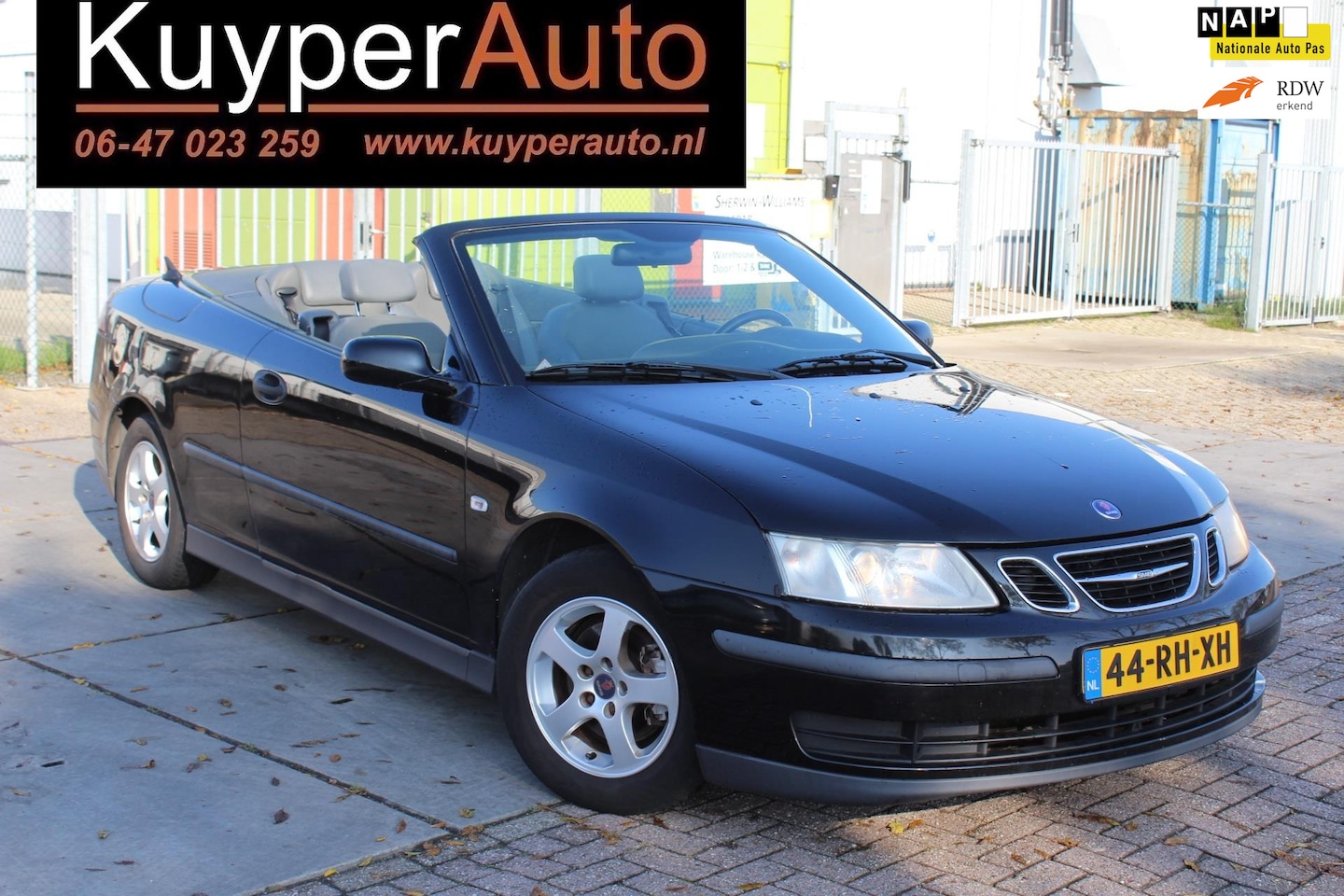 Saab 9-3 Cabrio - 1.8t Linear nap ..airco half leder - AutoWereld.nl