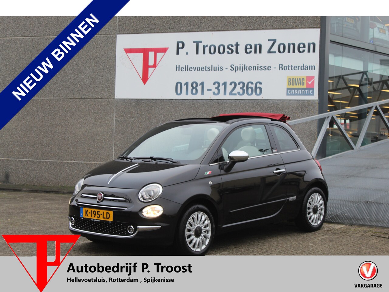 Fiat 500 - Cabrio 1.0 Hybrid Star Airco/Climate Control/Elektrisch Dak/Navigatie/DAB/Parkeersensoren/ - AutoWereld.nl