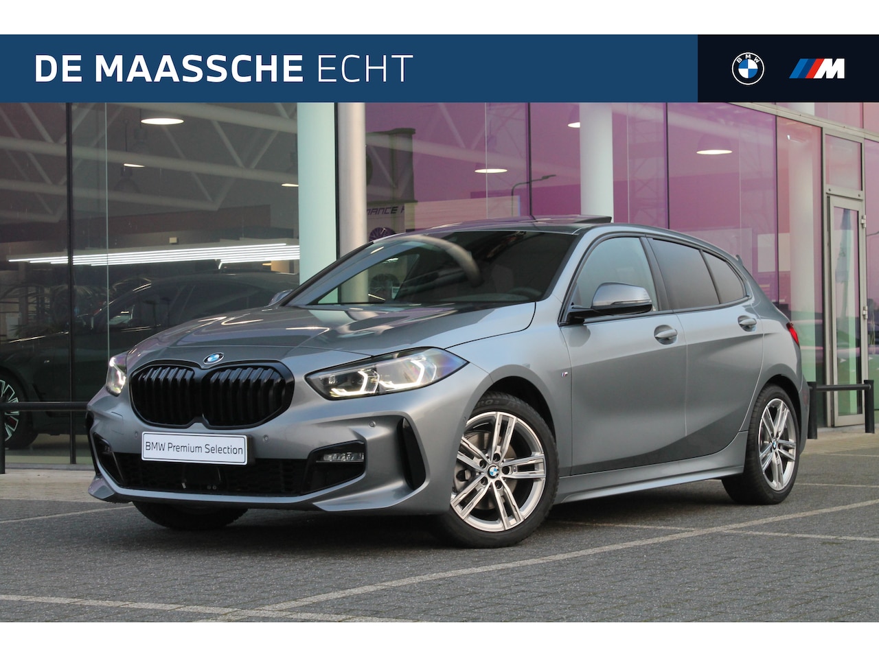 BMW 1-serie - 118i High Executive M Sport Automaat / Panoramadak / Sportstoelen / Stoelverwarming / Adap - AutoWereld.nl