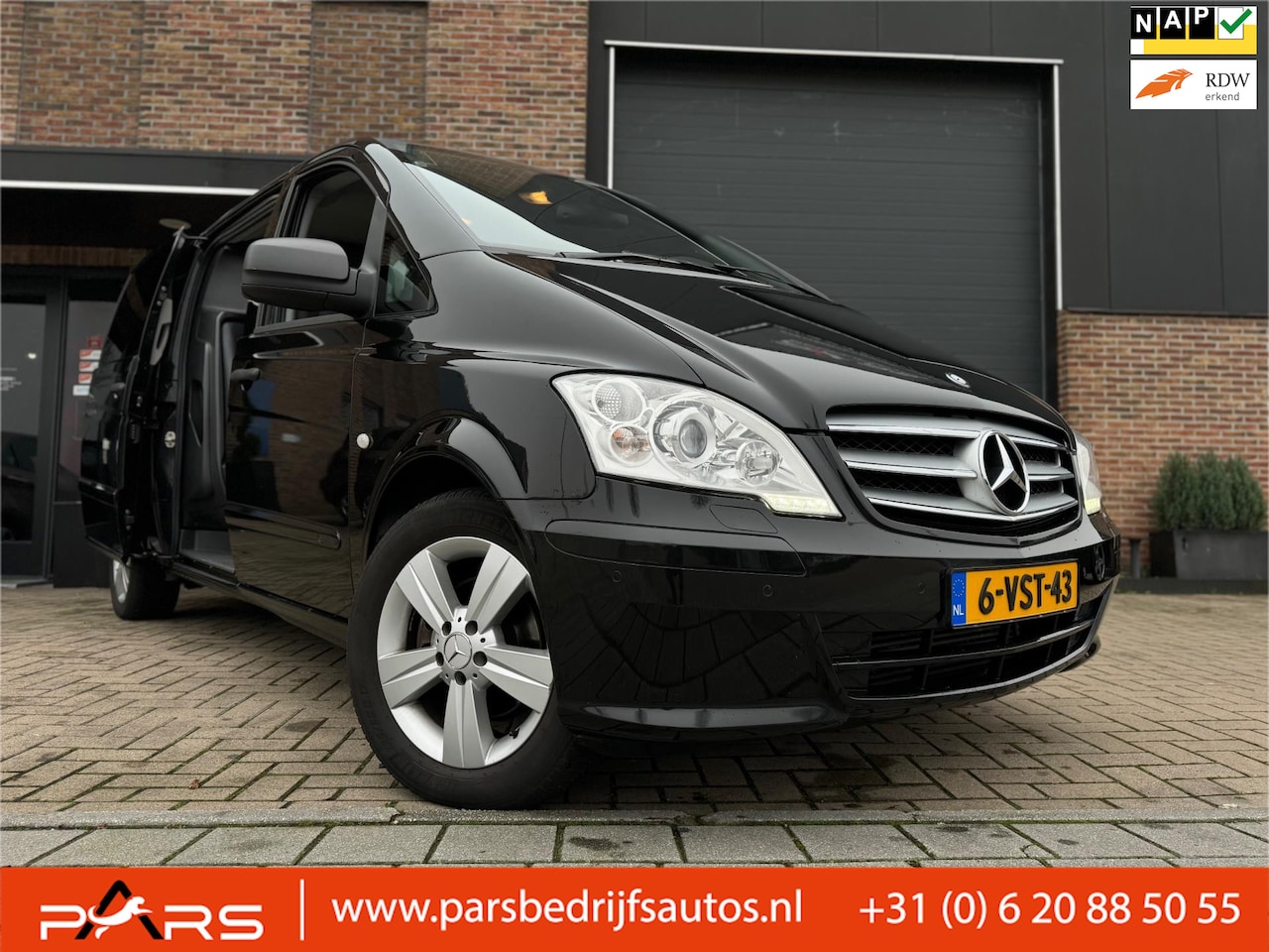 Mercedes-Benz Vito - 122 CDI V6 Automaat 224PK 343 Lang XXL DC Dubbele Cabine 6prsn Comfort Plus BJ2012 Airco N - AutoWereld.nl