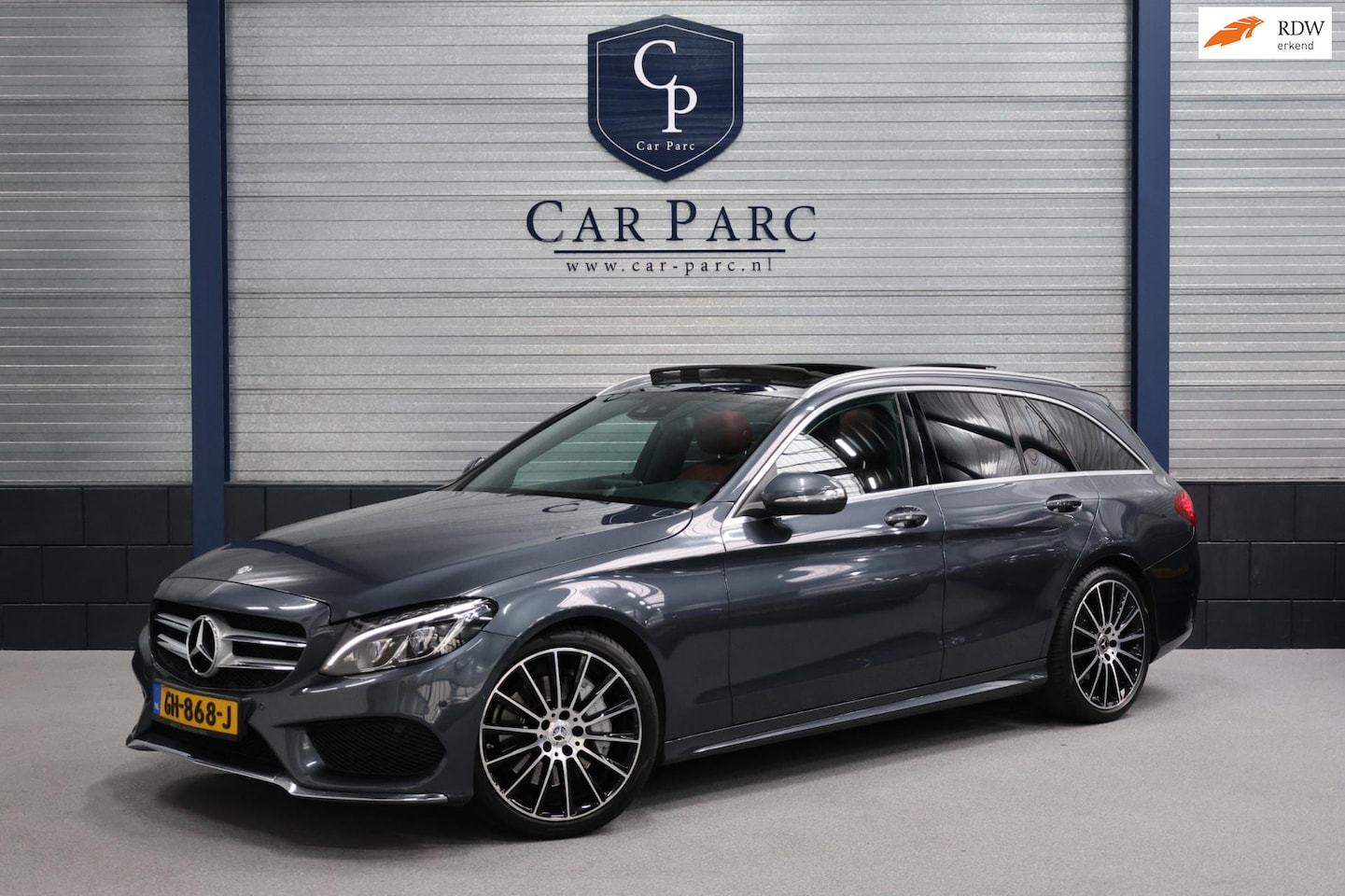 Mercedes-Benz C-klasse Estate - 250 AMG LED/PANORAMADAK/LEER+S.VERWARMING+MEMORY/NAVI/19" LMV/CRUISE/ECC AIRCO/12 MND GARA - AutoWereld.nl