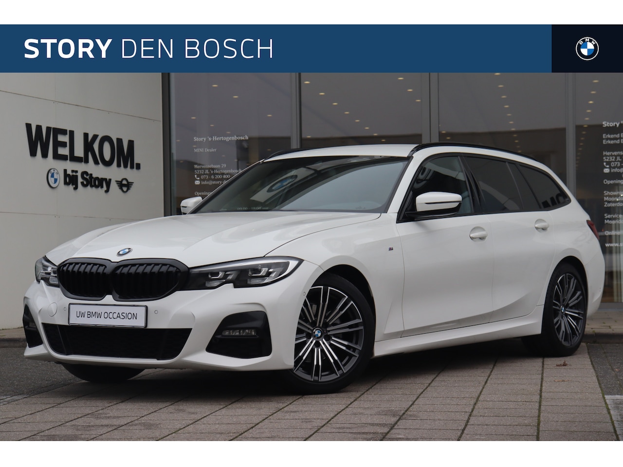 BMW 3-serie Touring - 320i High Executive M Sport Automaat / Sportstoelen / Stoelverwarming / Cruise Control / P - AutoWereld.nl