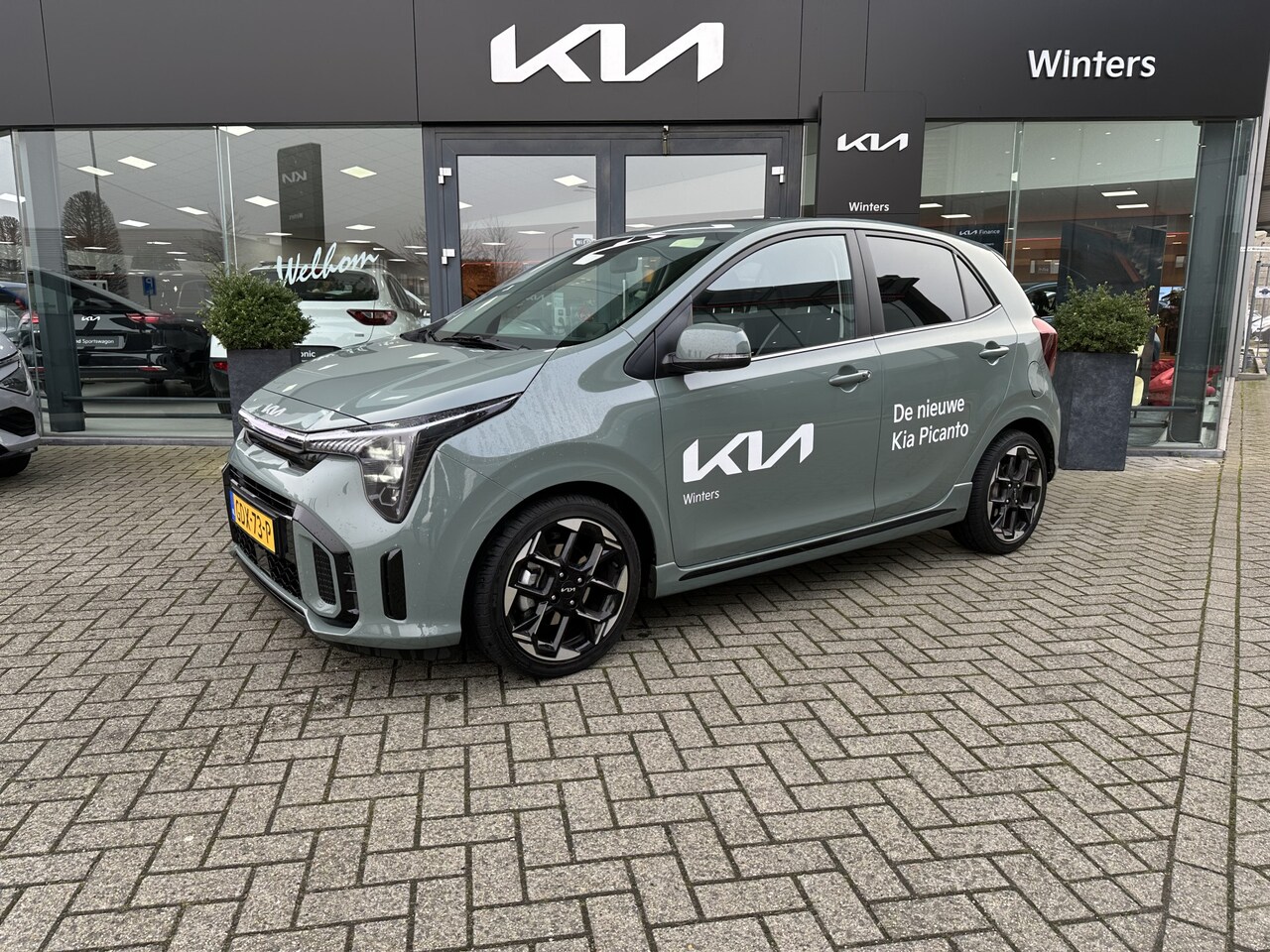 Kia Picanto - 1.0 DPI GT-Line ECC Cr.Control Navi+Camera BT+USB SK-dak Leder 16"LMV Keyless LED 7jr.Gara - AutoWereld.nl