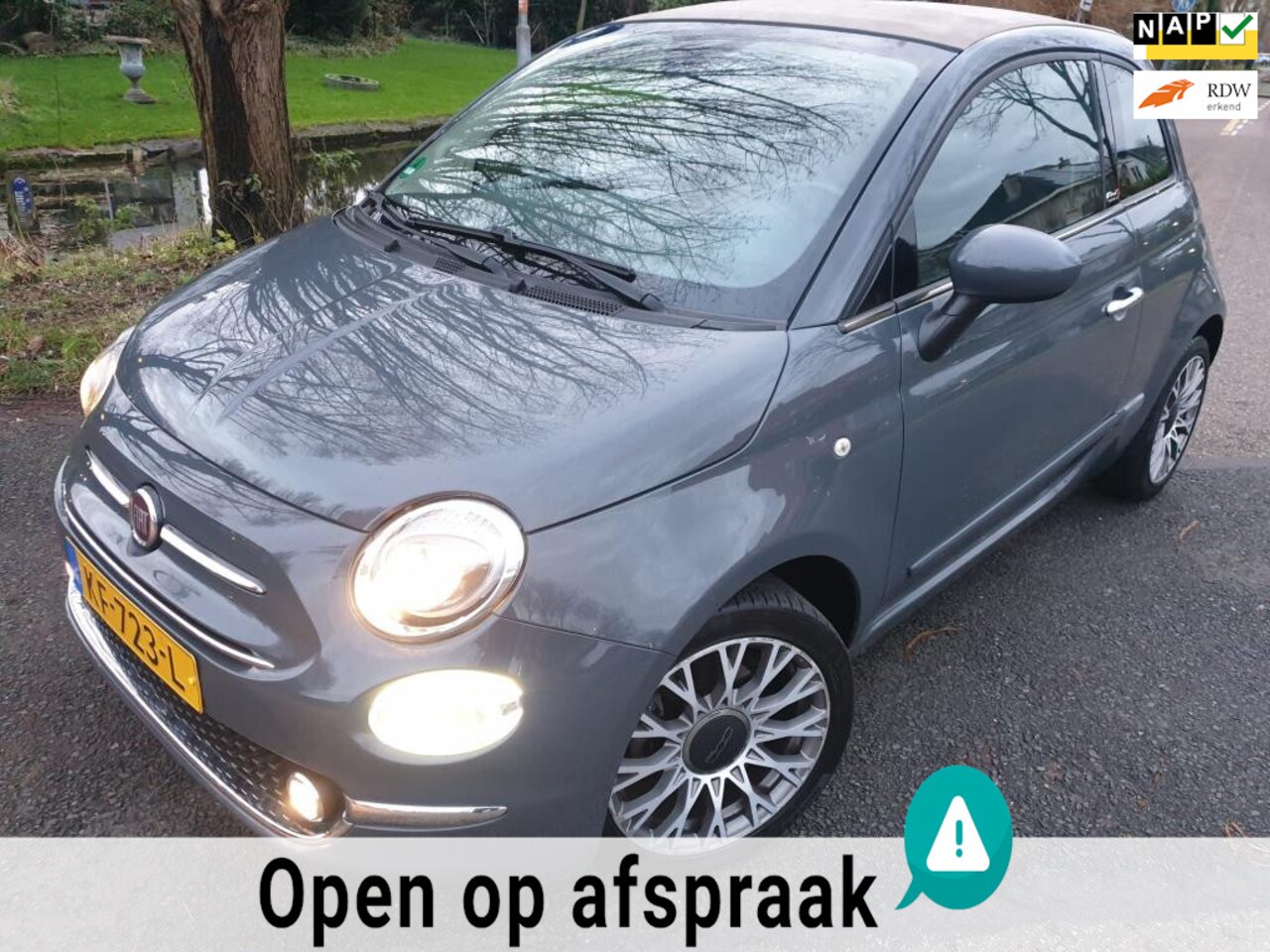 Fiat 500 C - 0.9 TwinAir Turbo Lounge/AUTOMAAT/Navi/Clima/ Leder - AutoWereld.nl