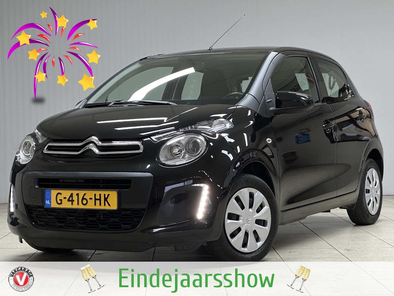 Citroën C1 - 1.0 VTi Feel/ LED Dagrijverl./ 5-DRS/ Airco/ Multi.LEDER.Stuur/ Elek.Pakket/ Isofix/ Metal - AutoWereld.nl