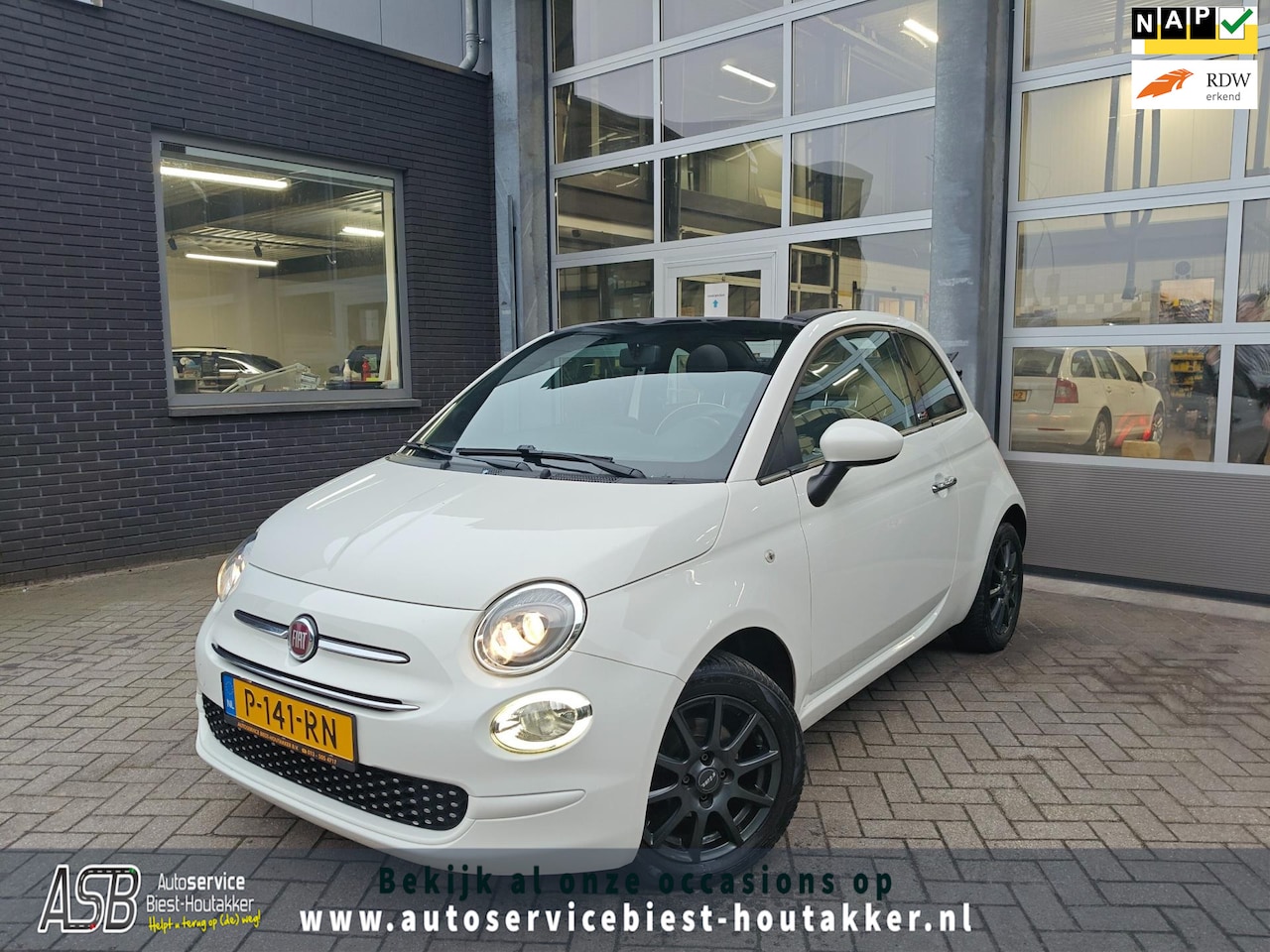 Fiat 500 - 1.2 Star | Soft top Cabrio | Carplay | Cruise Control | Airco | DAB | Parkeersensoren Acht - AutoWereld.nl