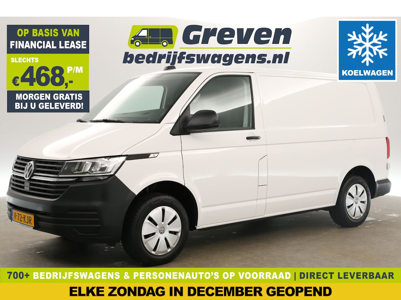 Volkswagen Transporter - 2.0 TDI L1H1 Koelwagen Airco Carplay Koelauto Koeling 3 Persoons Elektrpakket - AutoWereld.nl