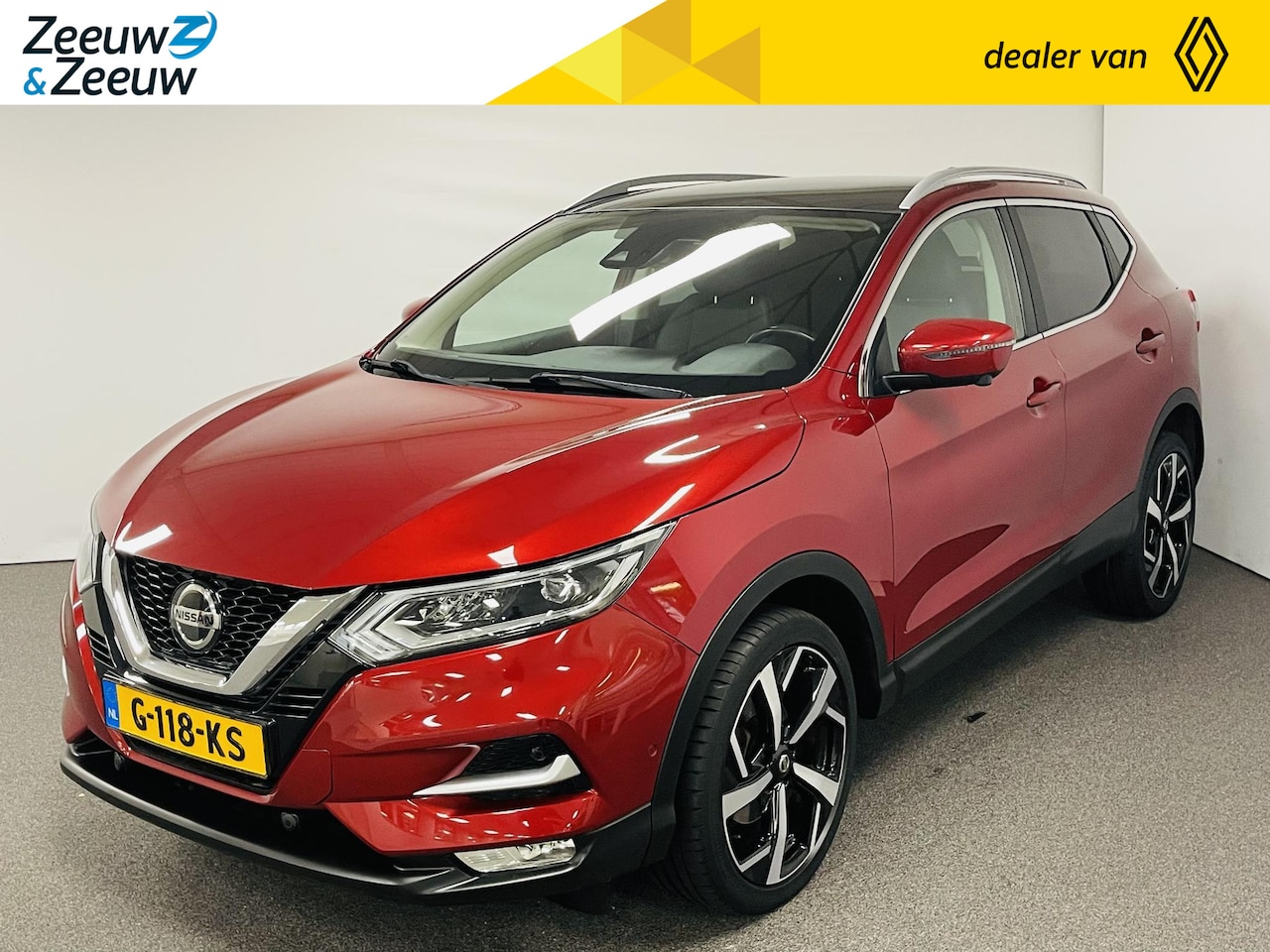 Nissan Qashqai - 1.3 DIG-T Tekna Navi airco camera parkeersensoren stoelverwarming lm velgen panoramadak Ze - AutoWereld.nl