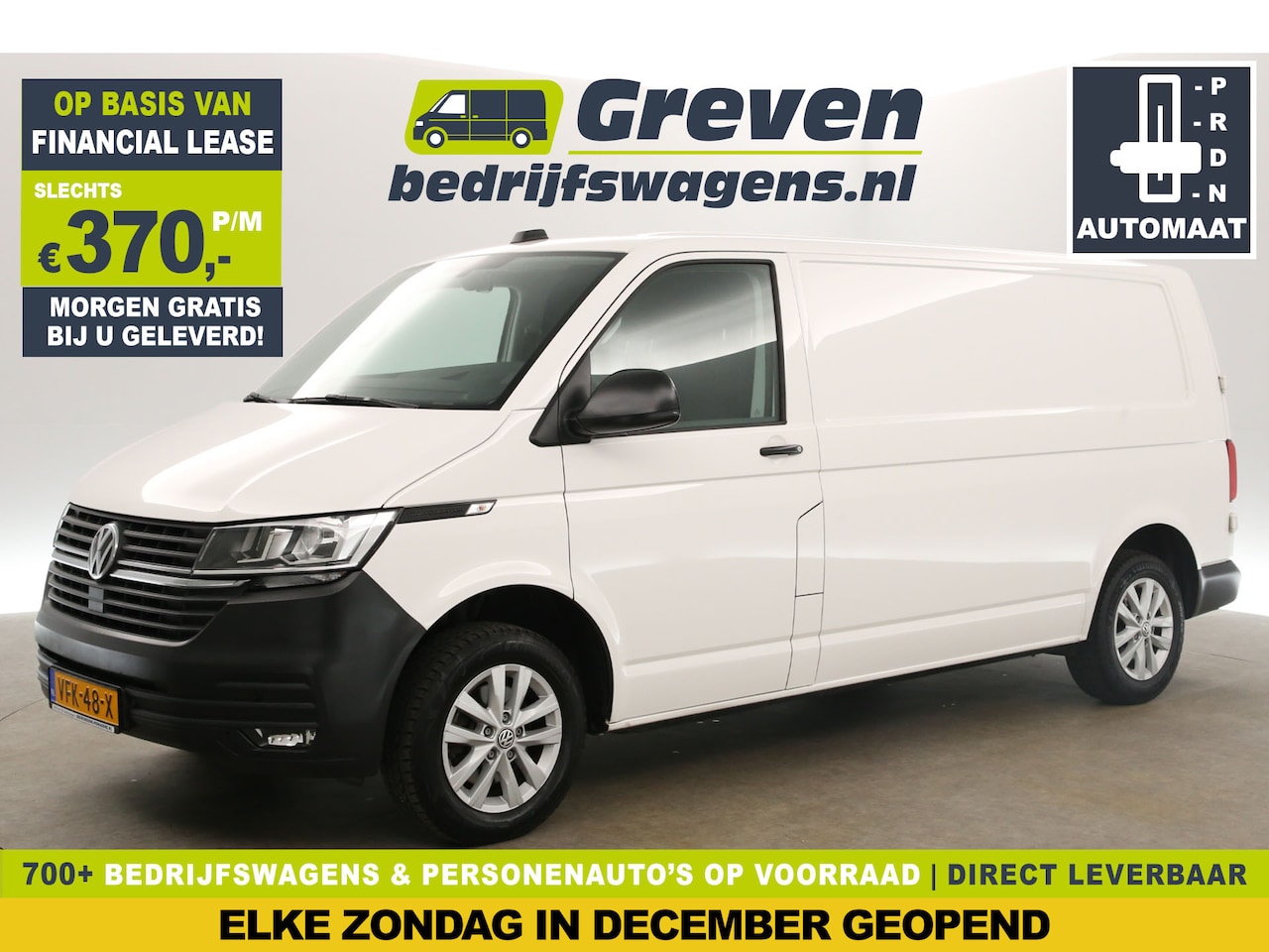 Volkswagen Transporter - 2.0 TDI L2H1 150PK DSG Automaat Airco Camera Cruise Carplay Navi PDC 3 Persoons 16"LMV - AutoWereld.nl