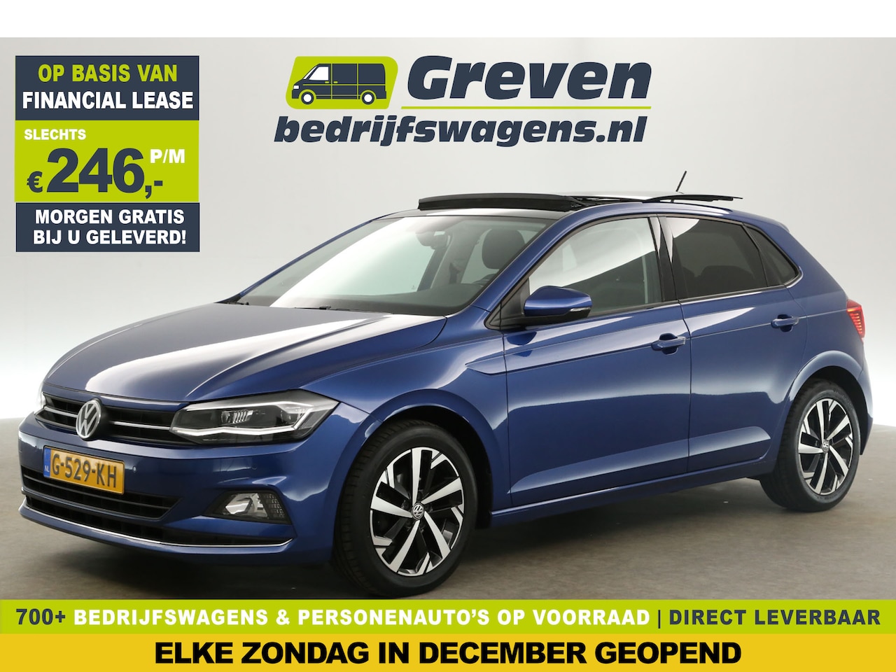 Volkswagen Polo - 1.0 TSI Highline Pano Clima Adaptive-Cruise Carplay Navi PDC LED 16''LMV Stoelverwarming - AutoWereld.nl