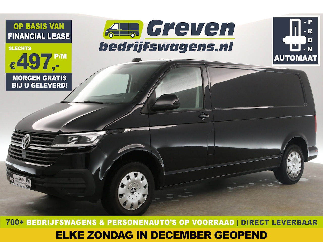 Volkswagen Transporter - 2.0 TDI L2H1 DSG Automaat Airco Adaptive-Cruise Camera Carplay 3 Persoons Navi Stoelverwar - AutoWereld.nl