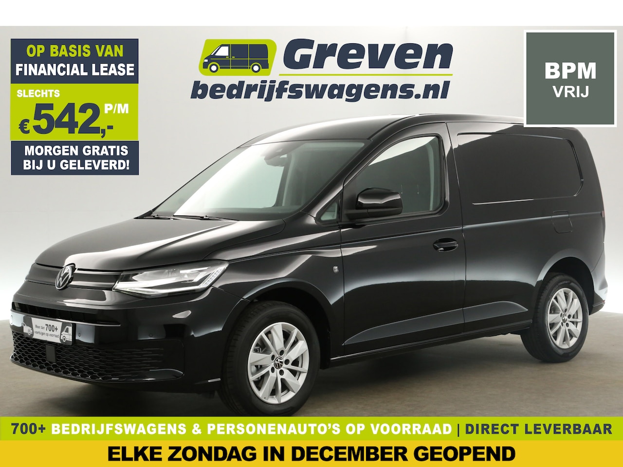 Volkswagen Caddy - 2.0 TDI L1H1 NIEUW 123PK Automaat Airco Cruise Carplay LED Navi Virtual PDC 16"LMV - AutoWereld.nl