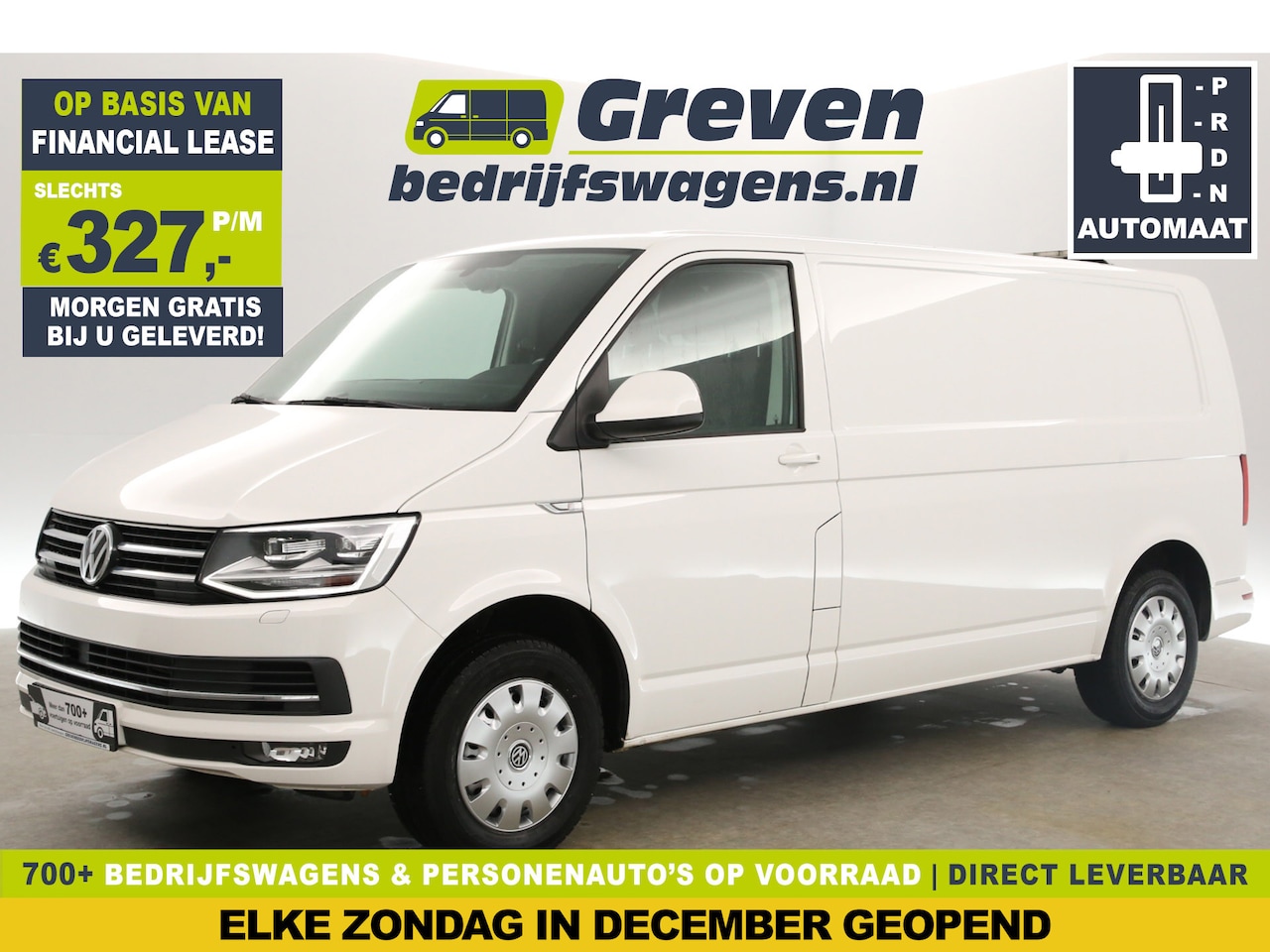 Volkswagen Transporter - 2.0 TDI L2H1 150PK DSG Automaat Airco Cruise Camera 3 Persoons LED PDC Stoelverwarming Tre - AutoWereld.nl