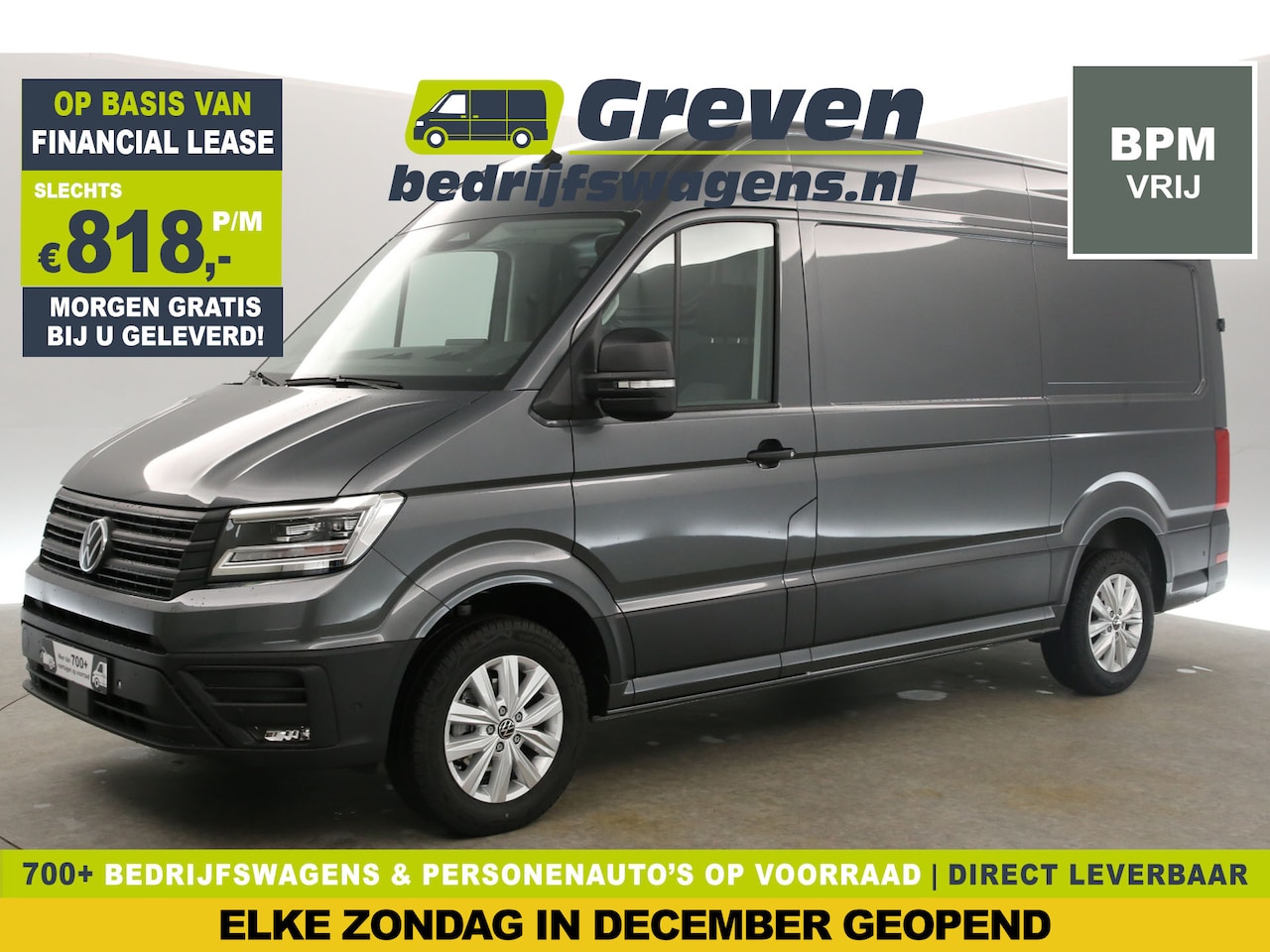 Volkswagen Crafter - 2.0 TDI L3H3 | NIEUW | BPM VRIJ | 140PK 3000KG Trekgew. Automaat Airco Cruise Camera Carpl - AutoWereld.nl