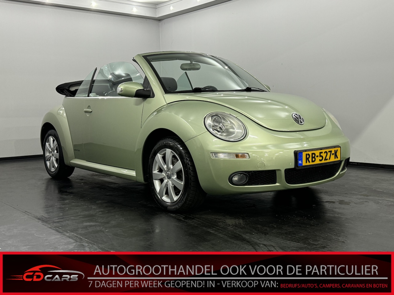 Volkswagen New Beetle Cabriolet - 1.8-20V T Highline Leder, Airco, Parkeer sensoren, Stoelverwarming, Cruise control - AutoWereld.nl