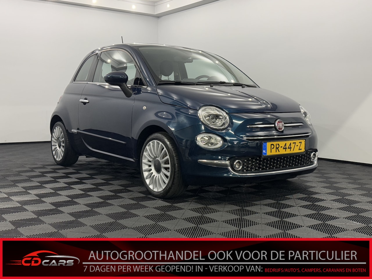 Fiat 500 - 0.9 TwinAir Turbo Lounge Pano, Half leder, Navi, Parkeer sensoren, Clima, Cruise control - AutoWereld.nl