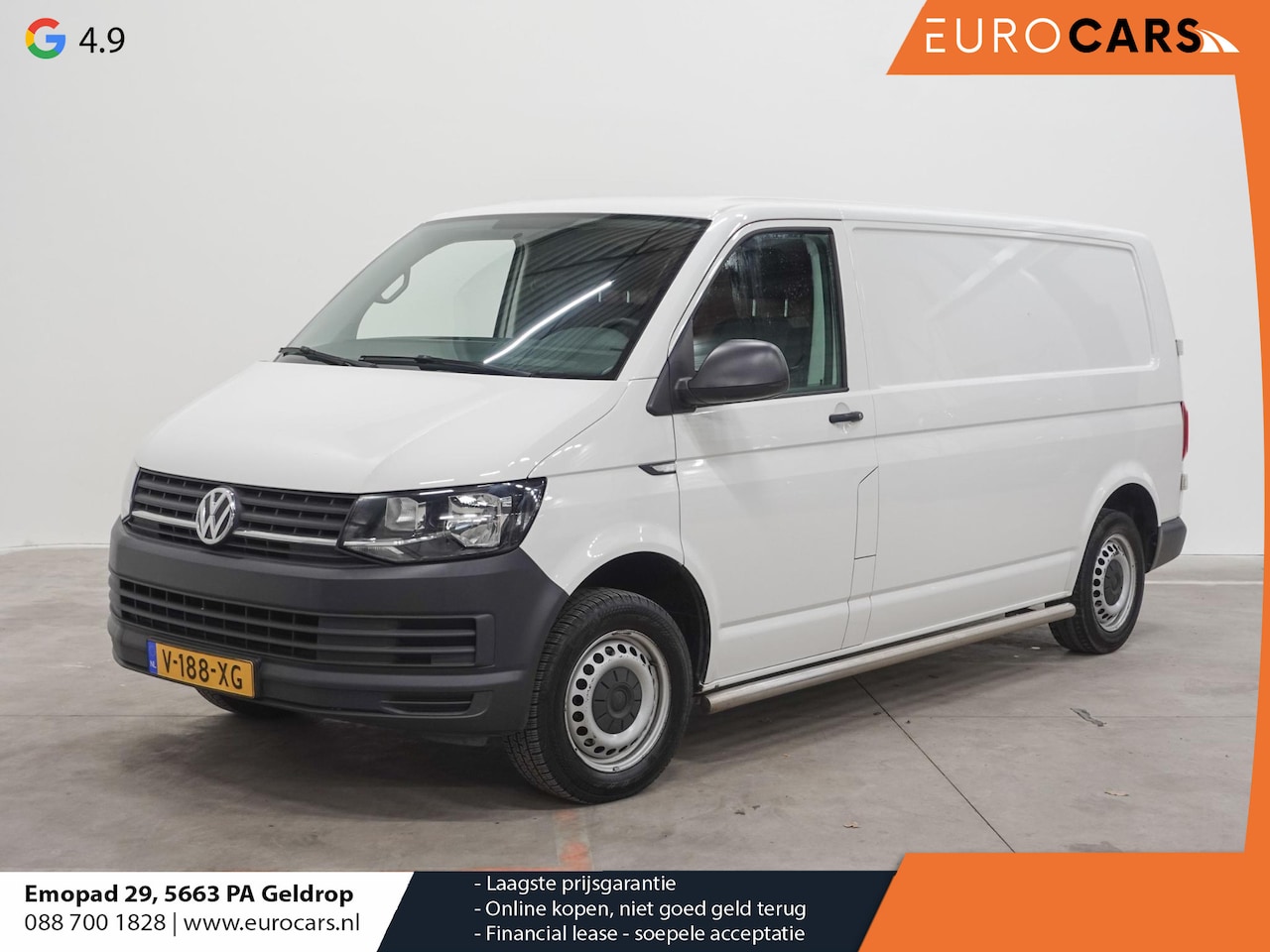 Volkswagen Transporter - 2.0 TDI 102pk L2H1 Trendline Airco Trekhaak Sidebars Euro6 - AutoWereld.nl