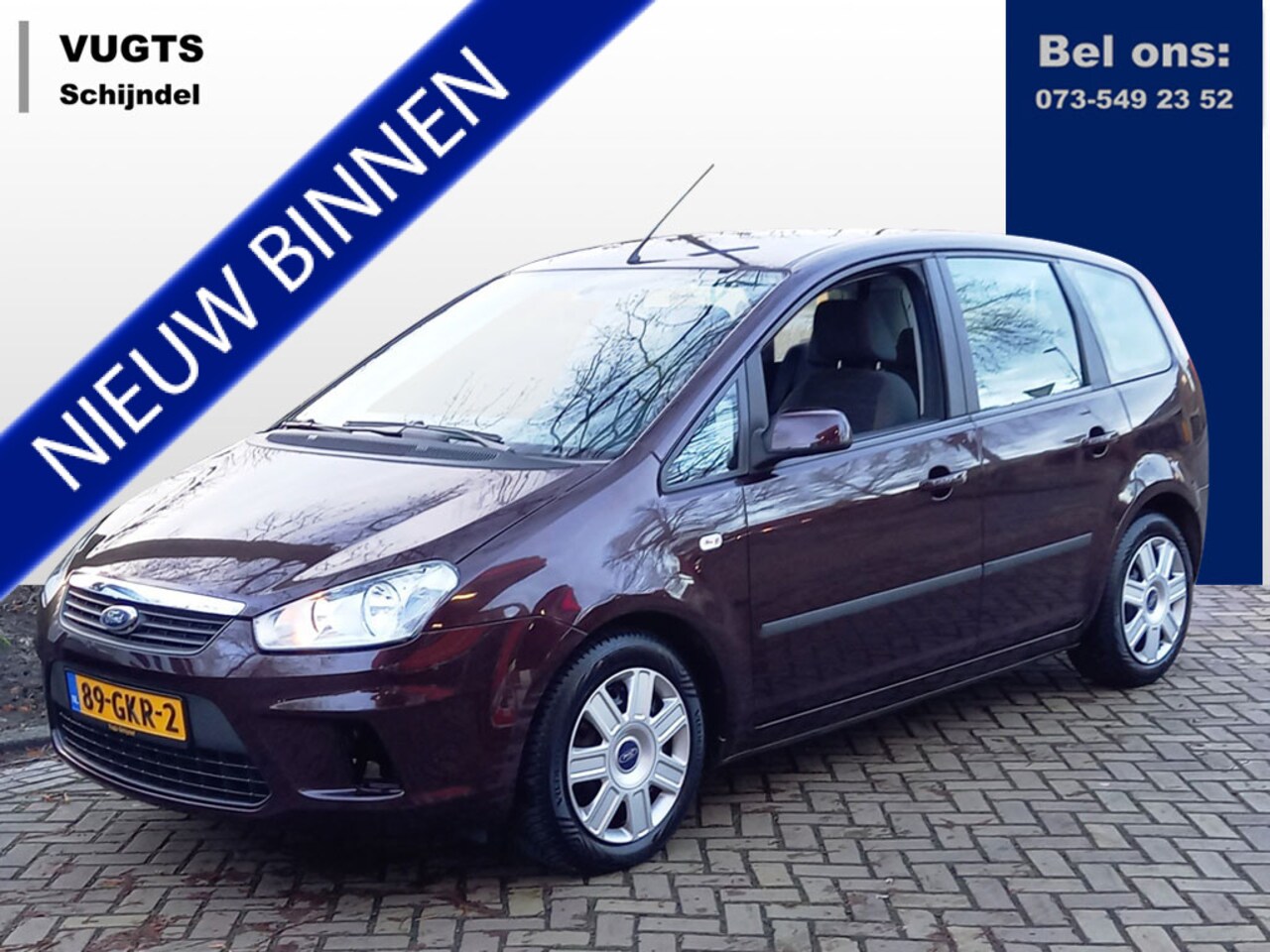 Ford C-Max - 1.6 inj. 16v 100-pk Trend 1200 kg geremd aanhangwagen gewicht - AutoWereld.nl