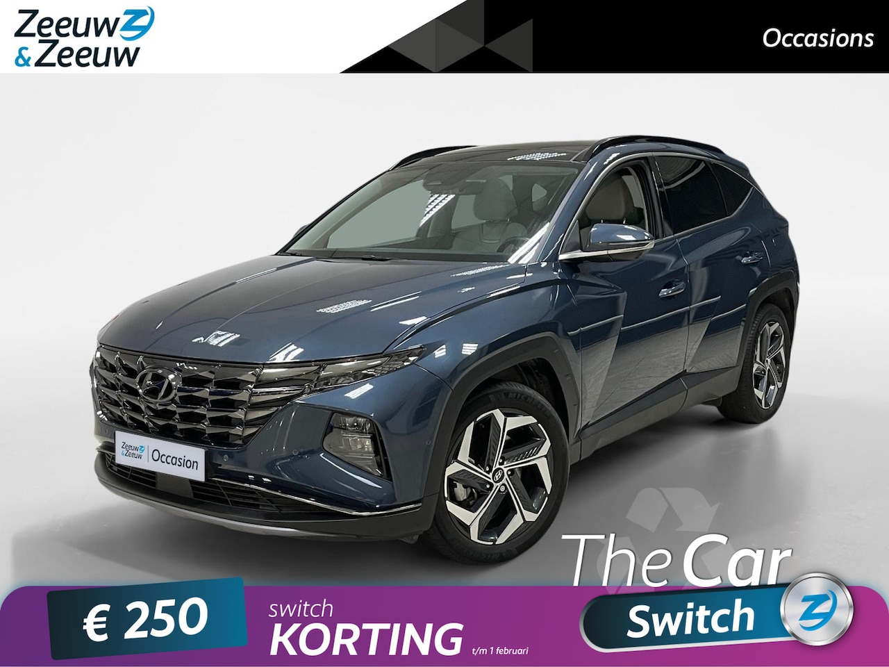 Hyundai Tucson - 1.6 HYBRID | PREMIUM SKY | AUTOMAAT | WIT LEDER | - AutoWereld.nl