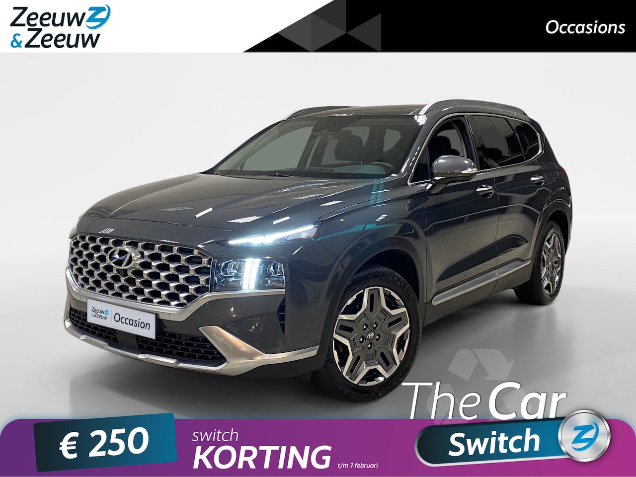 Hyundai Santa Fe - 1.6 PLUG IN HYBRID | PREMIUM SKY | PANODAK | LEDER | - AutoWereld.nl