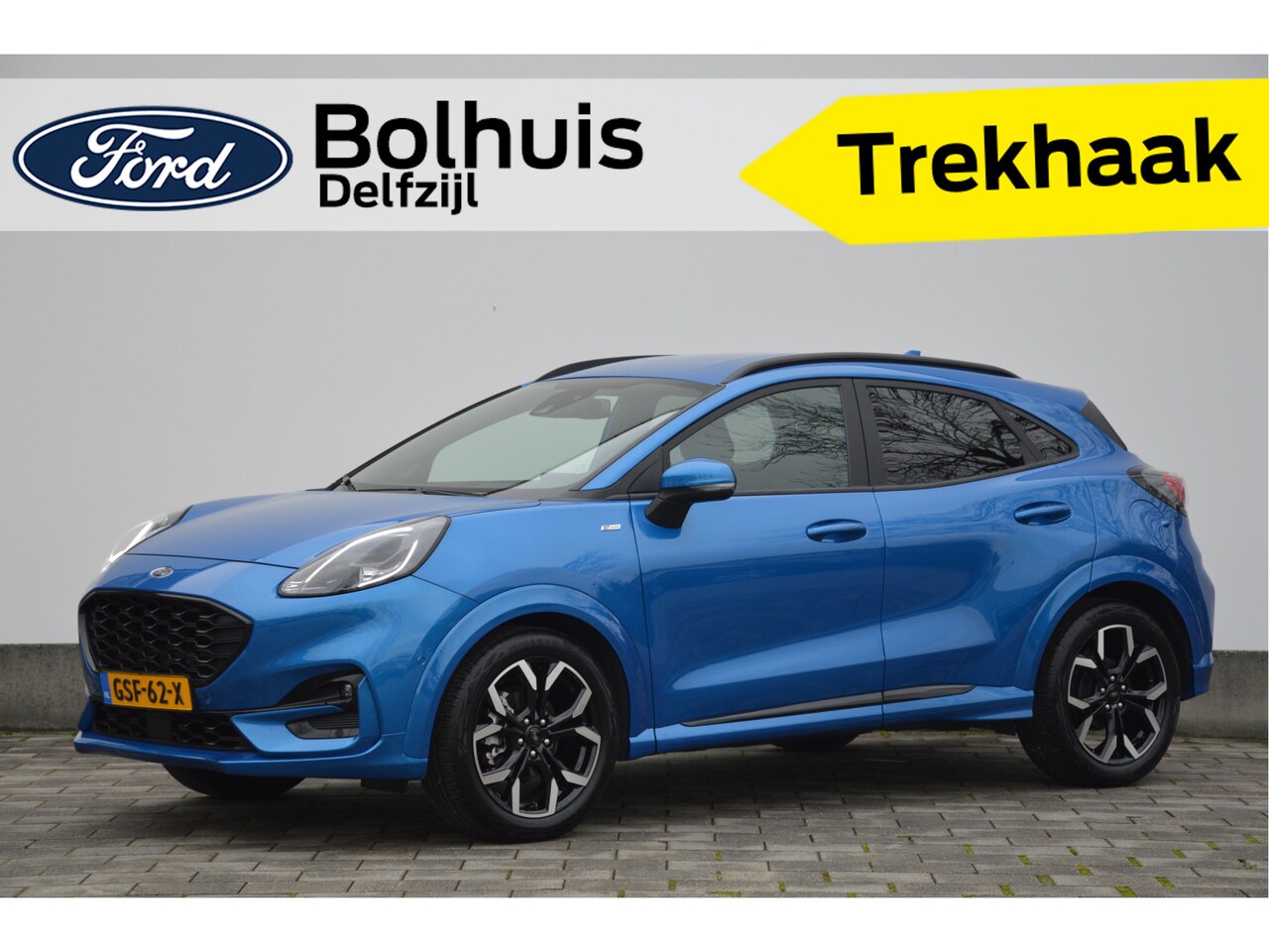 Ford Puma - ST-Line X EcoBoost Hybrid 125 pk | Trekhaak | Camera | LED | B&O | Half leer | 18" | Apple - AutoWereld.nl