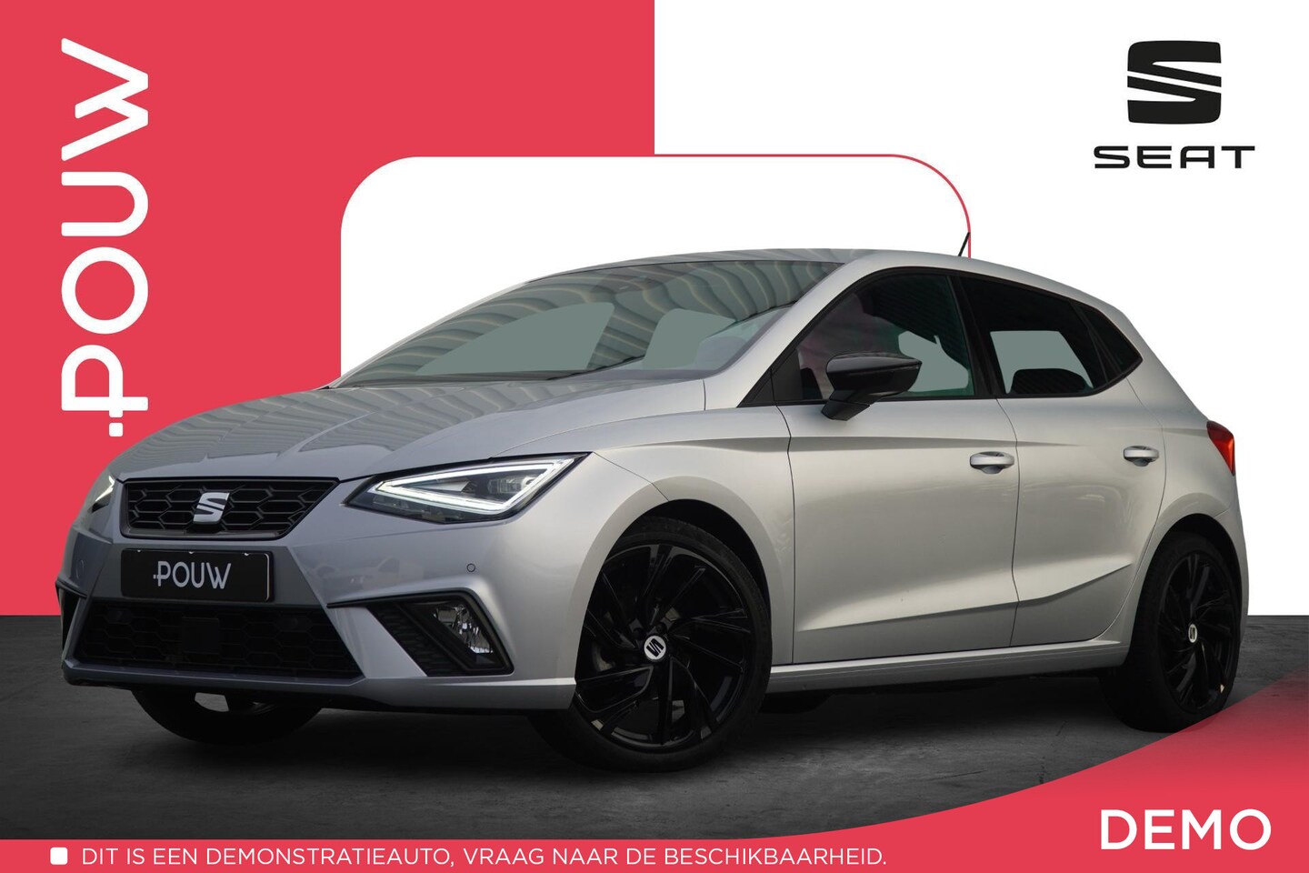 Seat Ibiza - 1.0 TSI 95pk FR | Pouw Black Style Pakket | Cruise Control | 18" Velgen | Apple Carplay - AutoWereld.nl