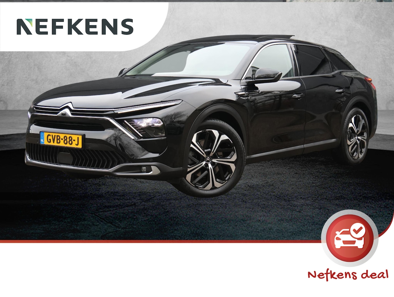 Citroën C5 X - 1.6 Plug-in Hybrid Business Plus (1ste eig./LEER/Camera/Glazendak/LED/Keyless/HUD/19"LMV) - AutoWereld.nl