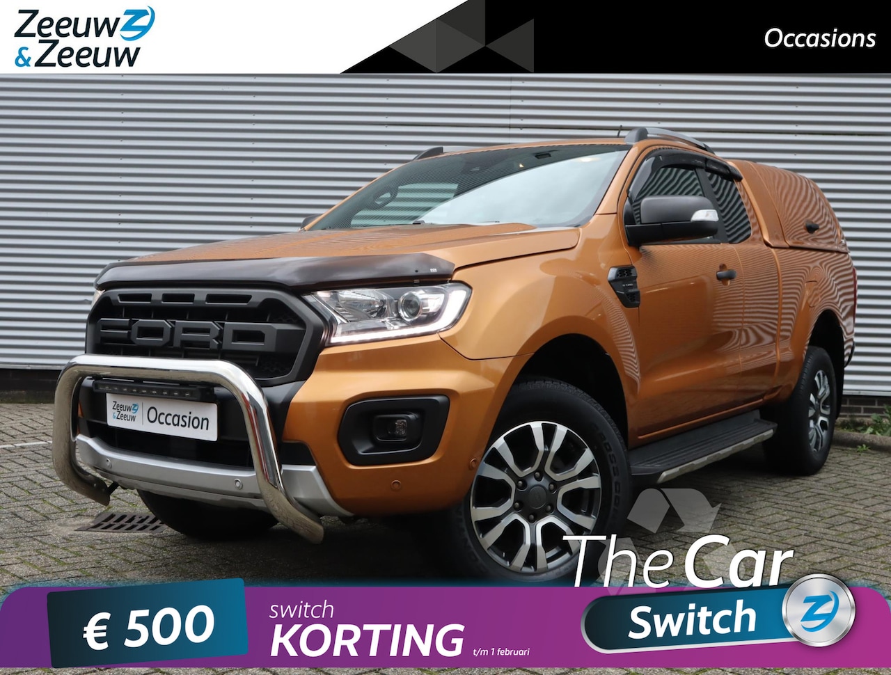 Ford Ranger - 2.0 EcoBlue Wildtrak Supercab | Dealer onderhouden | Cruise control adaptief | Raptor Gril - AutoWereld.nl