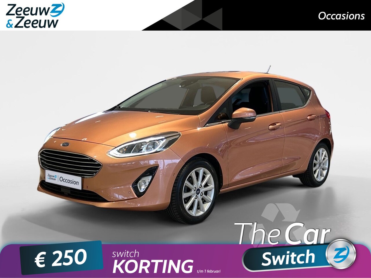 Ford Fiesta - 1.0 EcoBoost Titanium 100pk | Dealeronderhouden | Voorruitverwarming | Navigatie | Adaptie - AutoWereld.nl