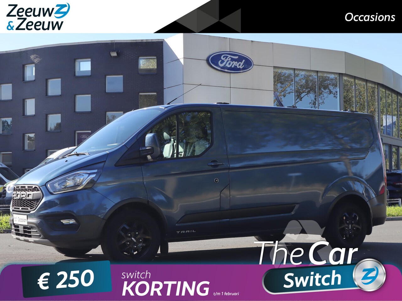 Ford Transit Custom - 300 2.0 TDCI L2H1 Trail 130pk | Voorruitverwarming | BLISS | Trekhaak | Imperiaal wegklapb - AutoWereld.nl