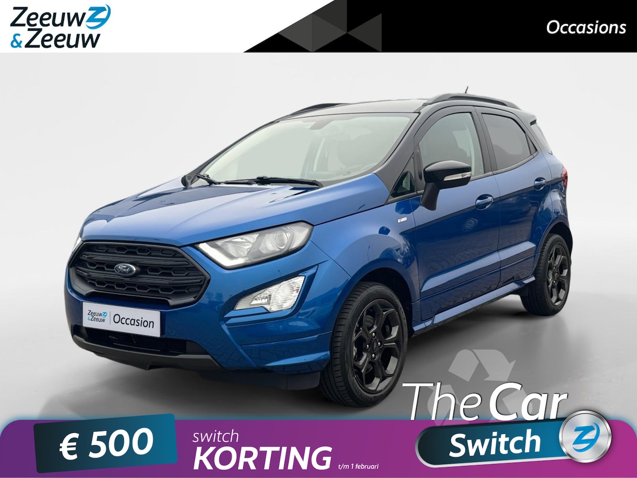 Ford EcoSport - 1.0 EcoBoost ST-Line Black Two-Tone | Achteruitrijcamera | Elektr. Inklapbare spiegels | K - AutoWereld.nl