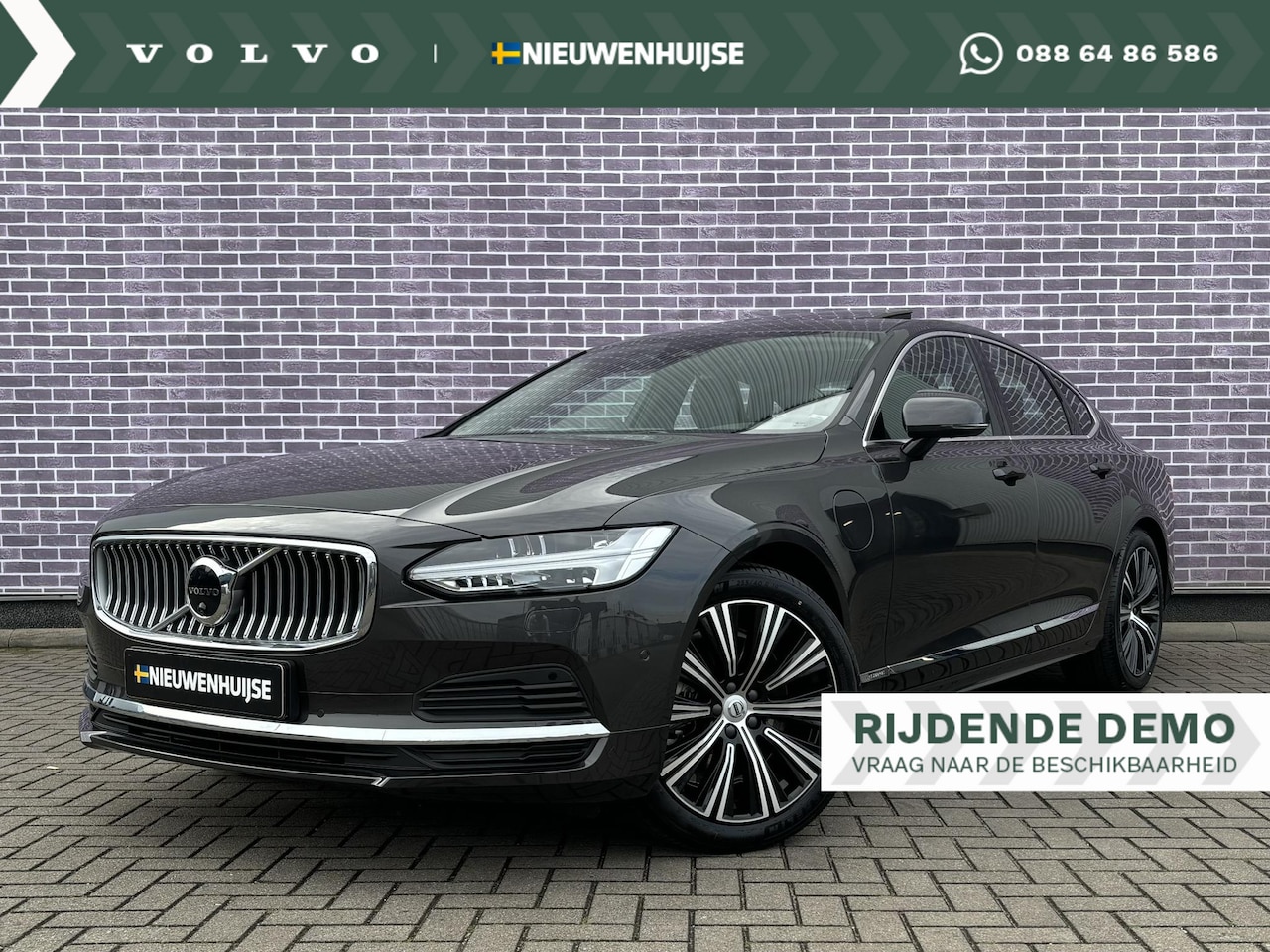 Volvo S90 - T8 AWD Ultimate Bright Long Range | Stoelmassage en ventilatie | Bowers & Wilkins audio | - AutoWereld.nl