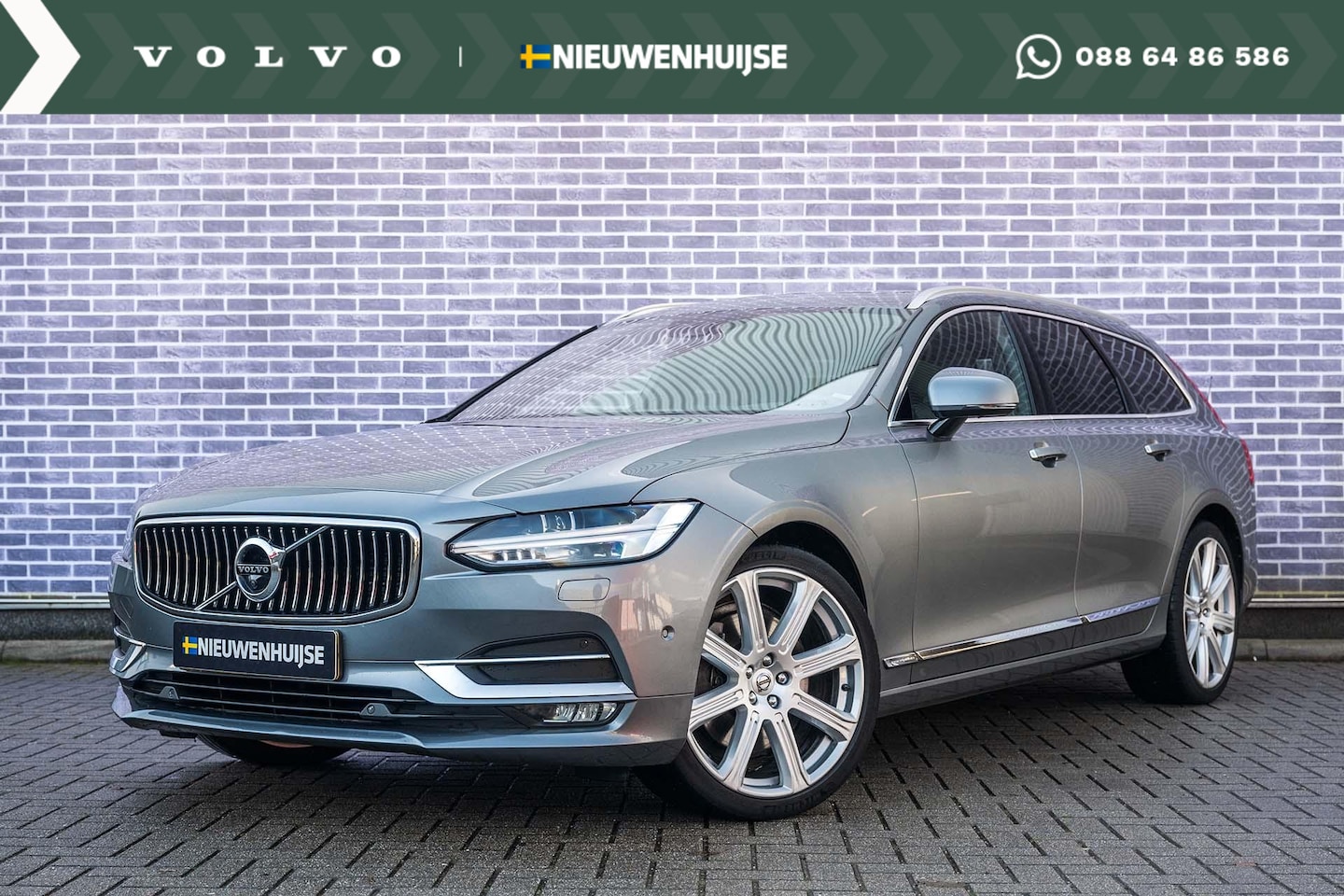 Volvo V90 - D5 AWD Inscription | Trekhaak | Luchtvering | Head-up Display | Panoramadak | Bowers & Wil - AutoWereld.nl