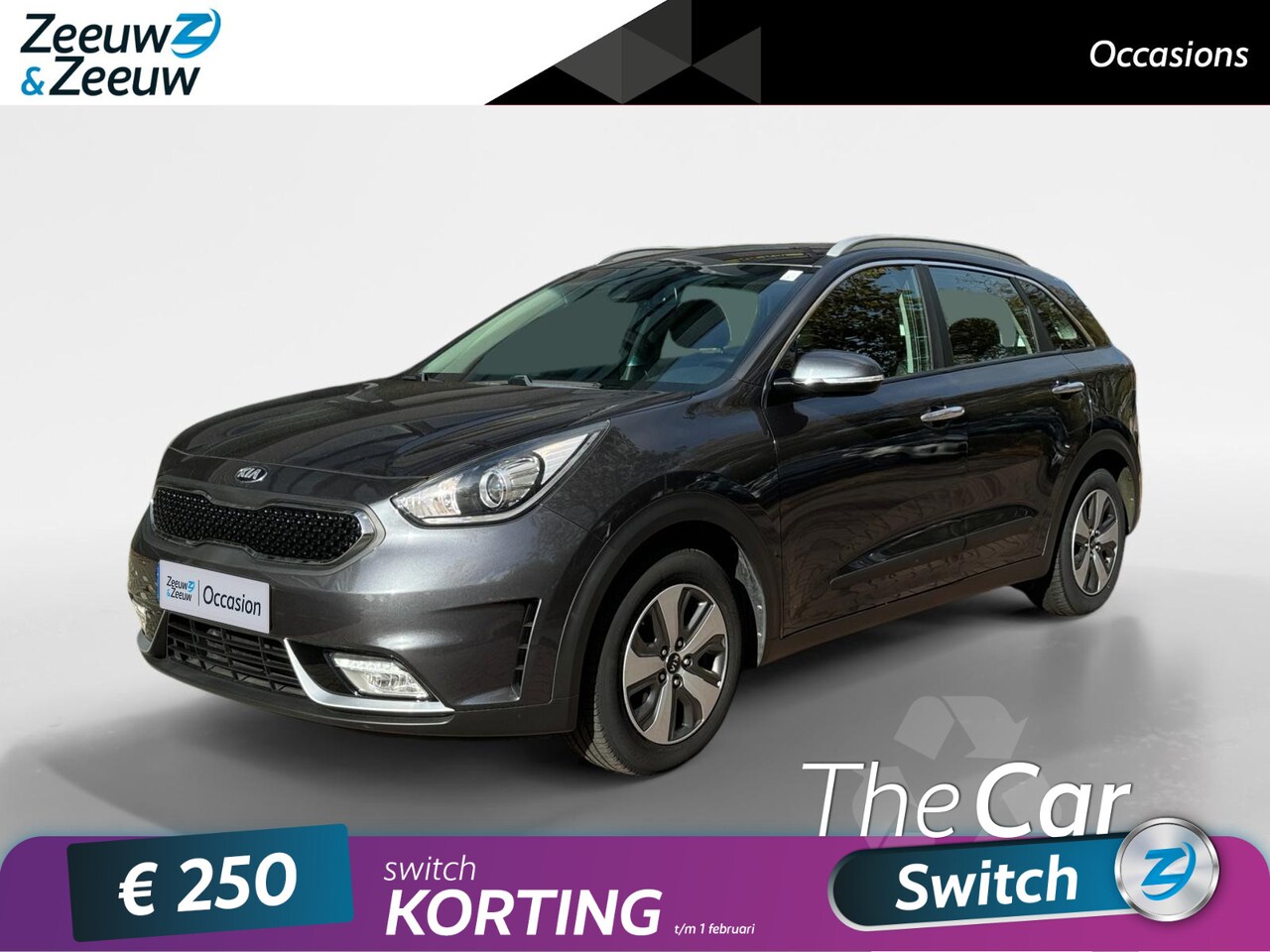 Kia Niro - 1.6 GDi Hybrid DynamicLine resterende fabrieksgarantie | Navigatie | Aplpe CarPlay & Andro - AutoWereld.nl