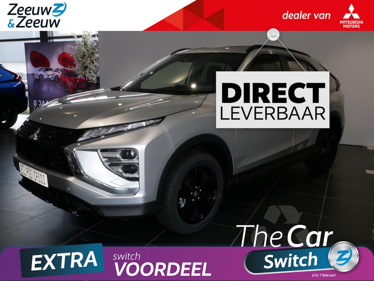 Mitsubishi Eclipse Cross - 2.4 PHEV Black Edition Uit Voorraad Leverbaar | uitverkoop € 8000,- Korting Op is Op| 8 Ja - AutoWereld.nl