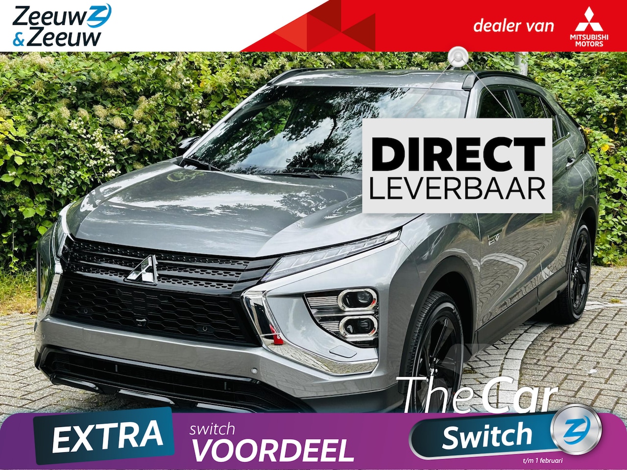 Mitsubishi Eclipse Cross - 2.4 PHEV Black Edition | € 8000 ,- VOORRAAD KORTING | AUTOMAAT | BLINDSPOT | NOODREMSYSTEE - AutoWereld.nl