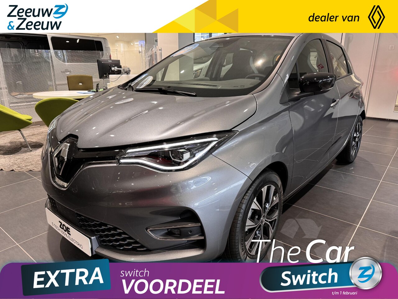 Renault Zoe - R135 Evolution 52 kWh | OP = OP  SPECIALE DEAL VOOR EEN NIEUWE ZOË ALLEEN BIJ Z&Z Renault - AutoWereld.nl