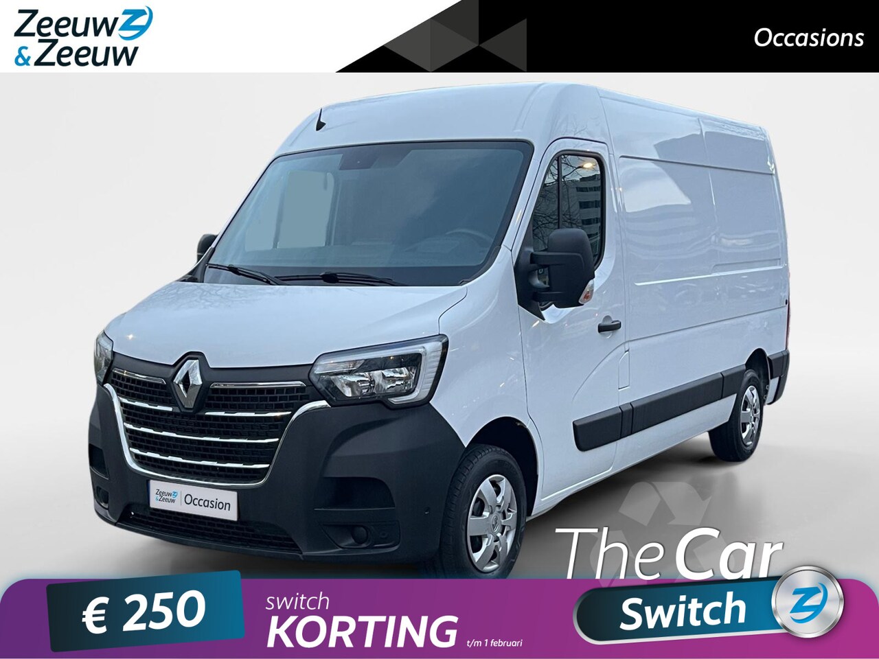 Renault Master - T35 2.3 dCi 135 L2H2 Work Edition Navi airco camera parkeersensoren cruise controle apple - AutoWereld.nl