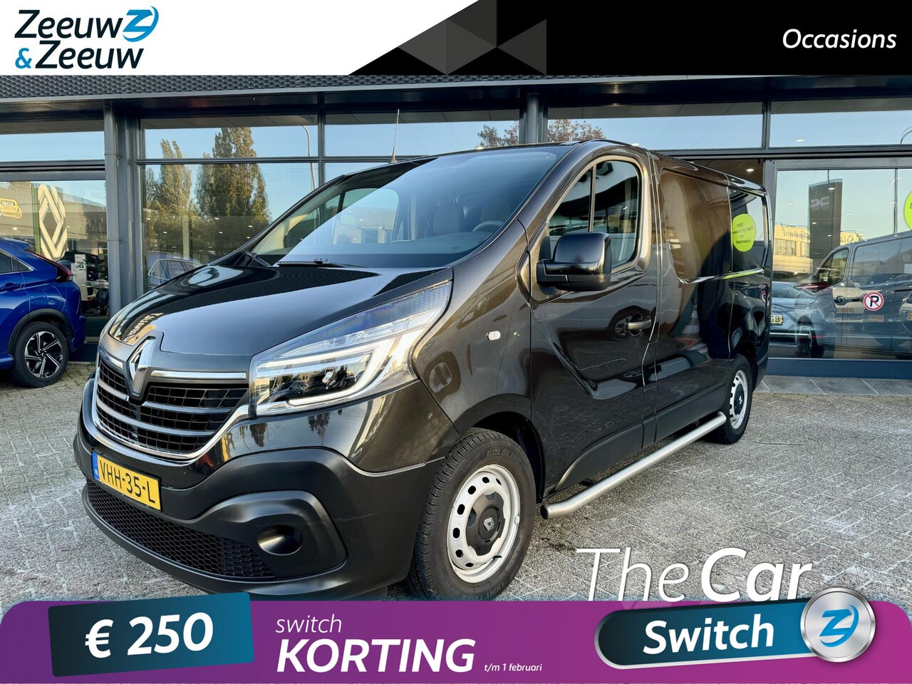 Renault Trafic - 1.6 dCi 95 T27 L1H1 Comfort | Vloerplaat | Airco | Camera | Sidebars | 3 Pers. | Alarm kla - AutoWereld.nl