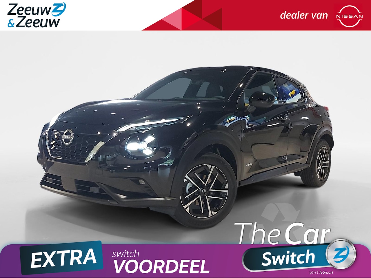 Nissan Juke - 1.6 Hybrid N-Connecta 143PK AUTOMAAT | € 6.000-- Korting! | Achteruitrijcamera | Parkeerse - AutoWereld.nl