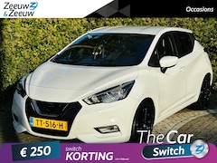 Nissan Micra - 0.9 IG-T Tekna Navi , camera , stoelverwarming , lm velgen zwart , cruise , climate , tel