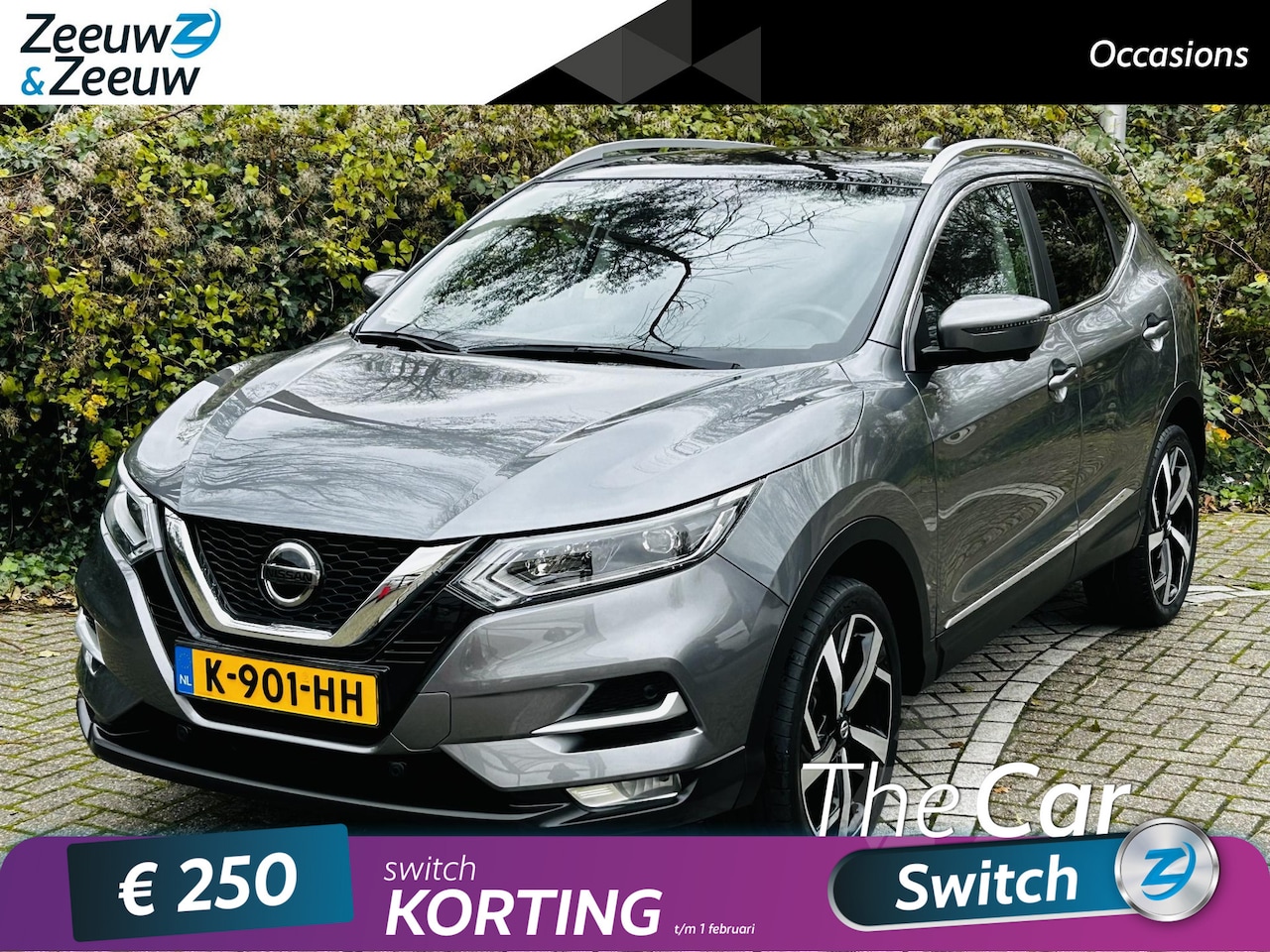 Nissan Qashqai - 1.3 DIG-T Premium Edition automaat , Apple Carplay/Android Auto , Mooiste uitvoering alle - AutoWereld.nl